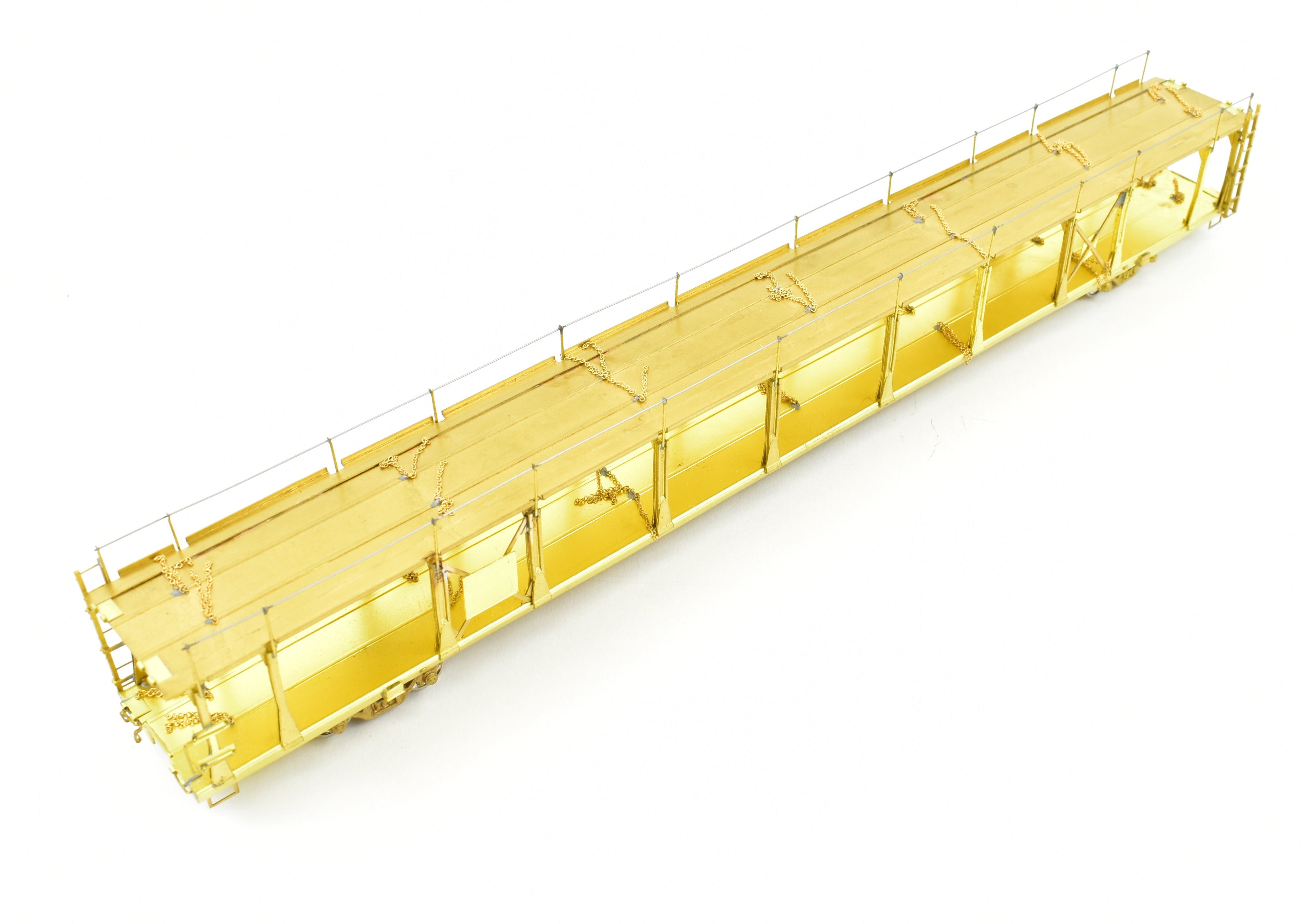 HO Scale Brass Bi - Level Open Auto Rack Model by Overland Models, Inc. for Various Railroad Roads