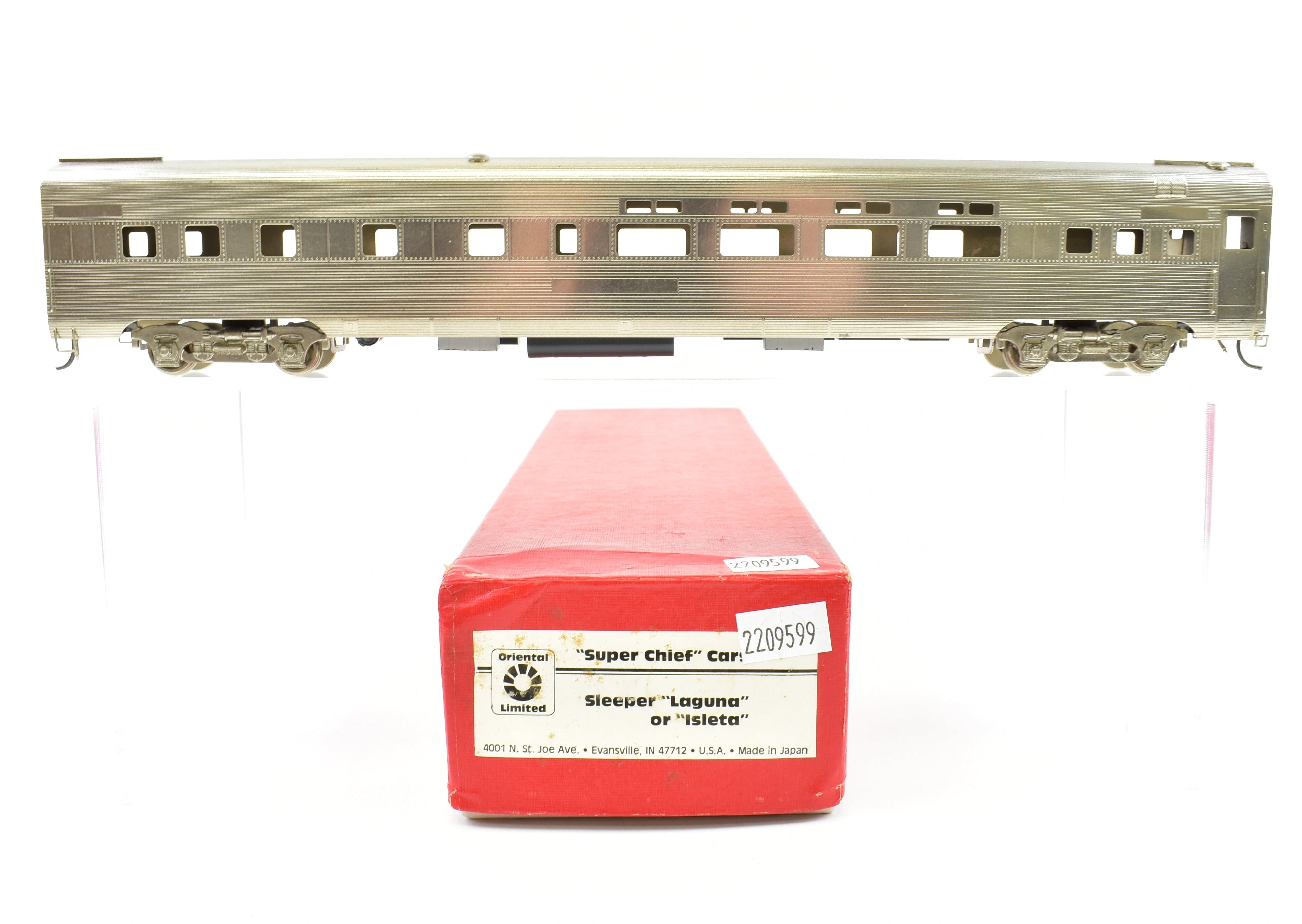 HO Scale Brass Model Train Sleeper Car - Oriental Limited ATSF Santa Fe Super Chief Laguna or Isleta Version