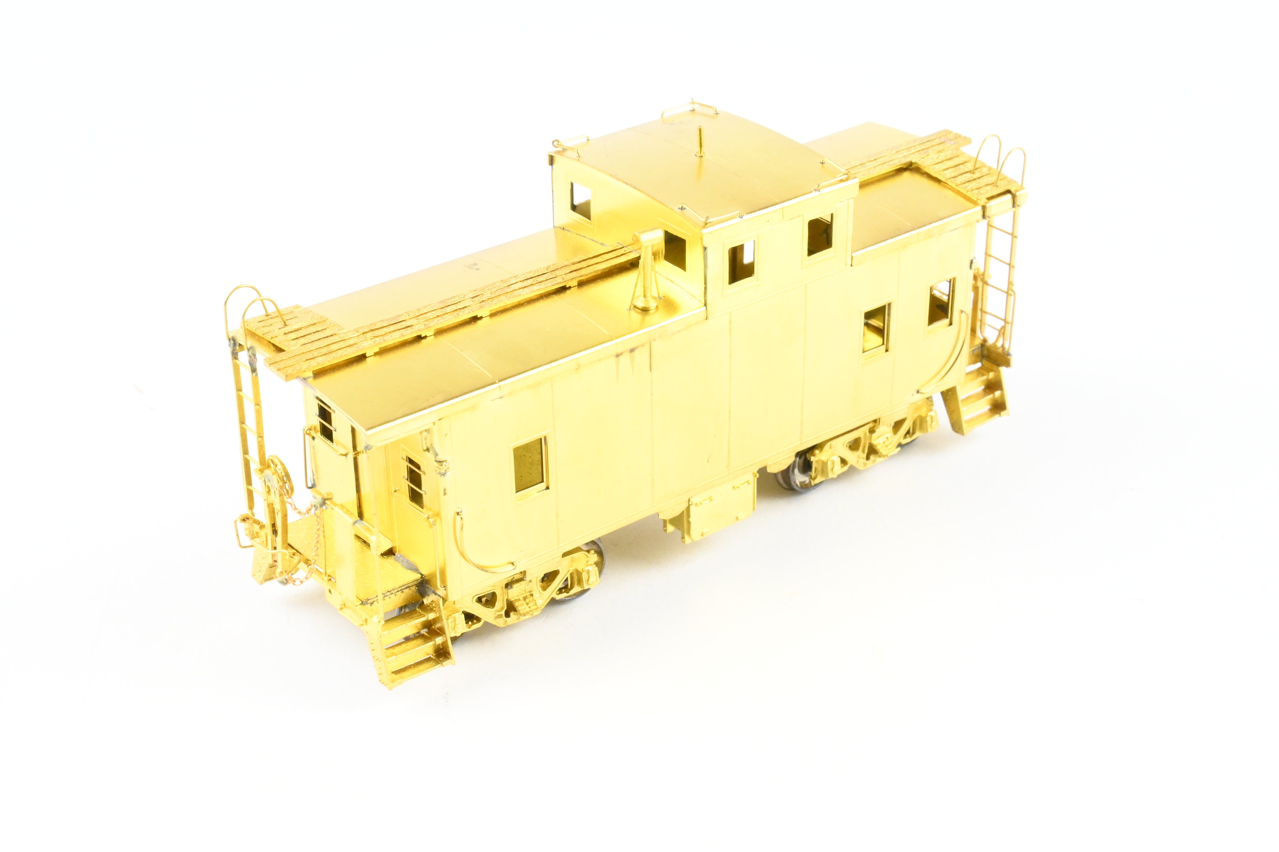 HO Scale Brass OMI - Overland Models, Inc. Erie Railroad Offset Cupola Welded Caboose with Radio Equipment from 1947 to 1960, Model Number #C222 - C269
