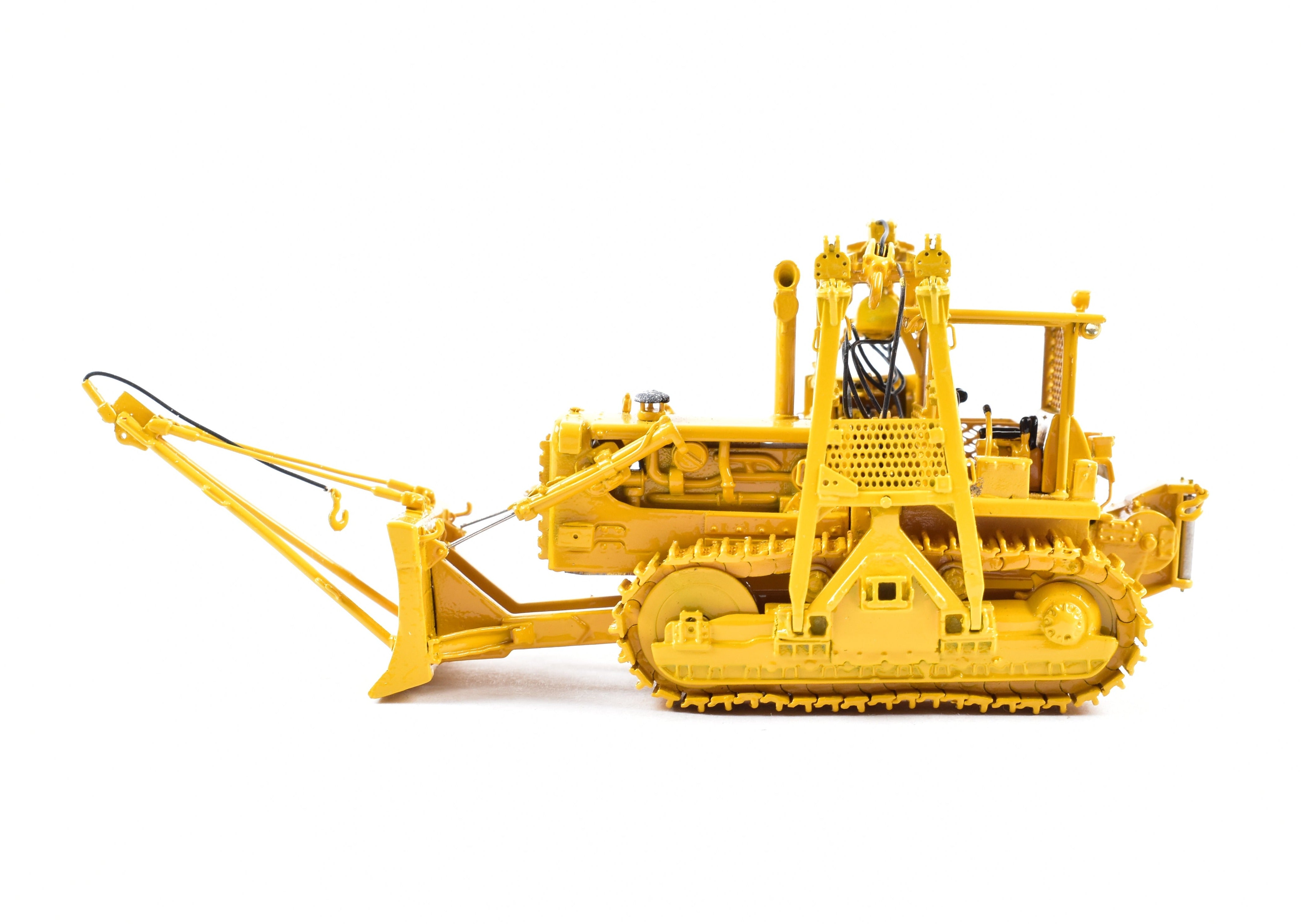 HO Scale Brass Pipe Laying Dozer Model by OMI - Overland Models, Inc. Featuring D&RGW - Denver & Rio Grande Western Design in Factory - Painted FP Yellow