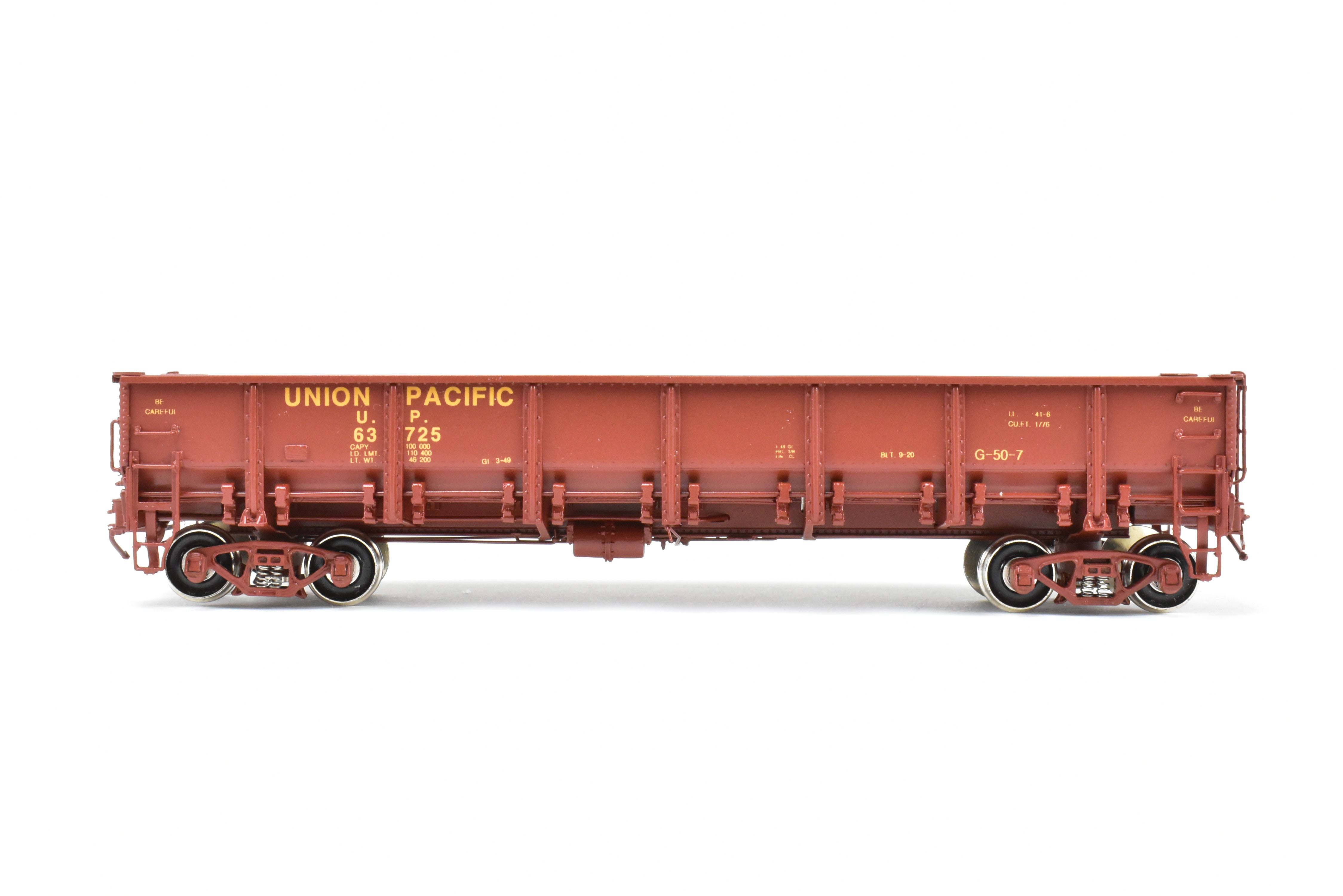 HO Brass CIL - Challenger Imports UP G50 - 7 Drop Bottom Gondola V2 (Rivet Sides) #63725