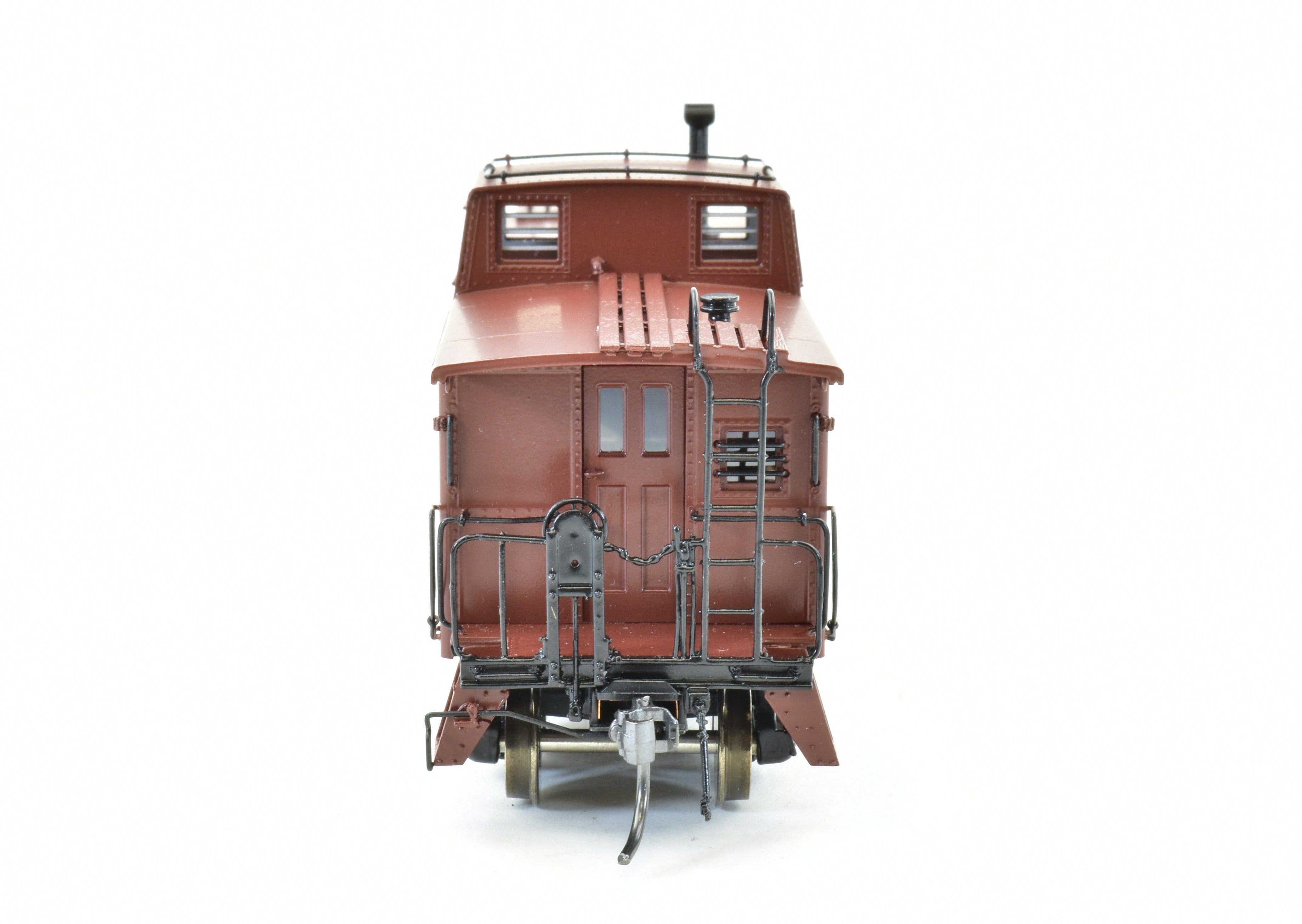 HO Scale Brass OMI - Overland Models, Inc. Missouri Pacific Magor Steel Caboose Model As Built in 1937, Factory Painted with Red and Small White Herald Scheme