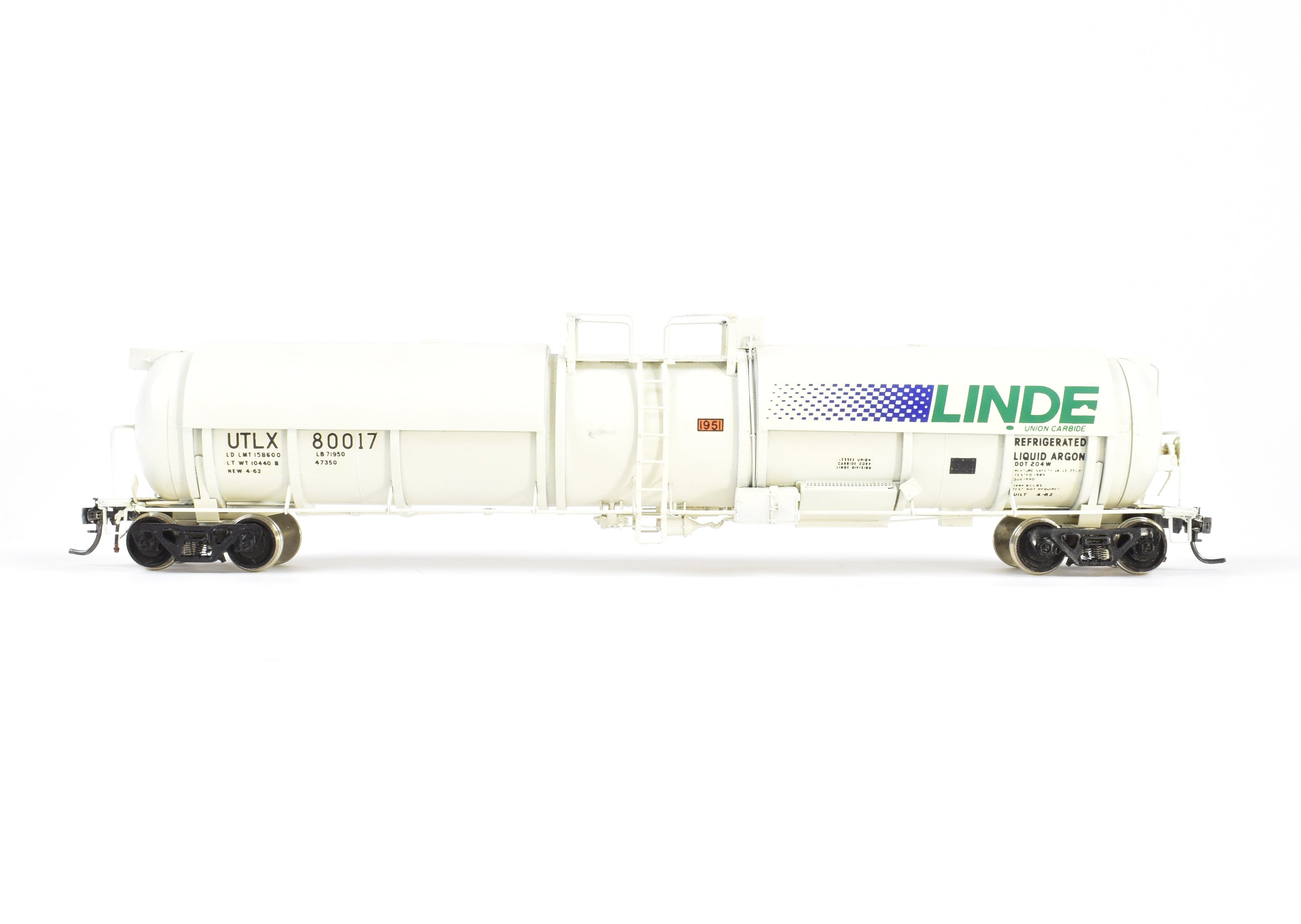 HO Brass OMI Overland Models Liquid Argon Tank Car #80017