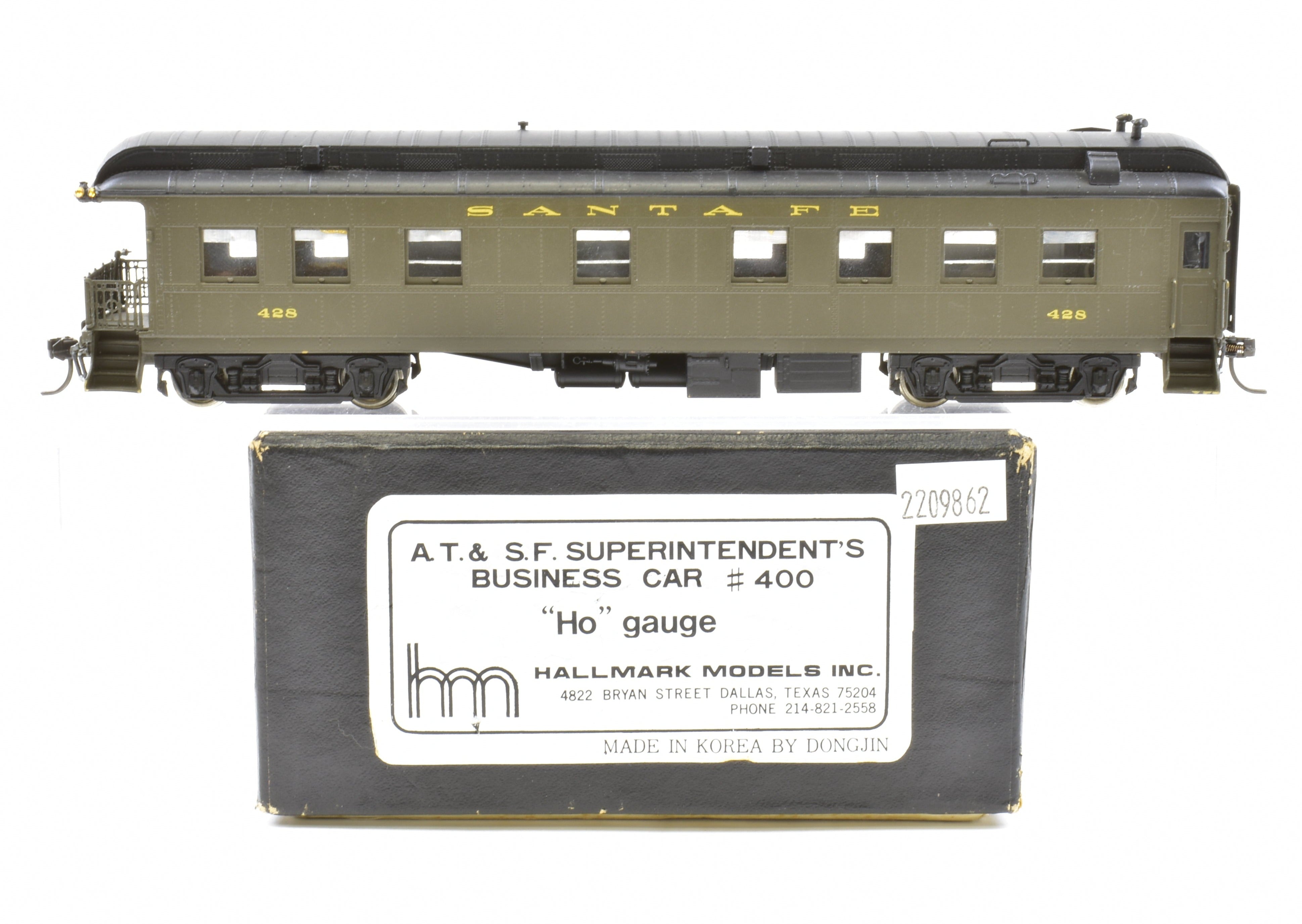 Custom Painted HO Brass Hallmark ATSF Santa Fe Superintendent's Car #400