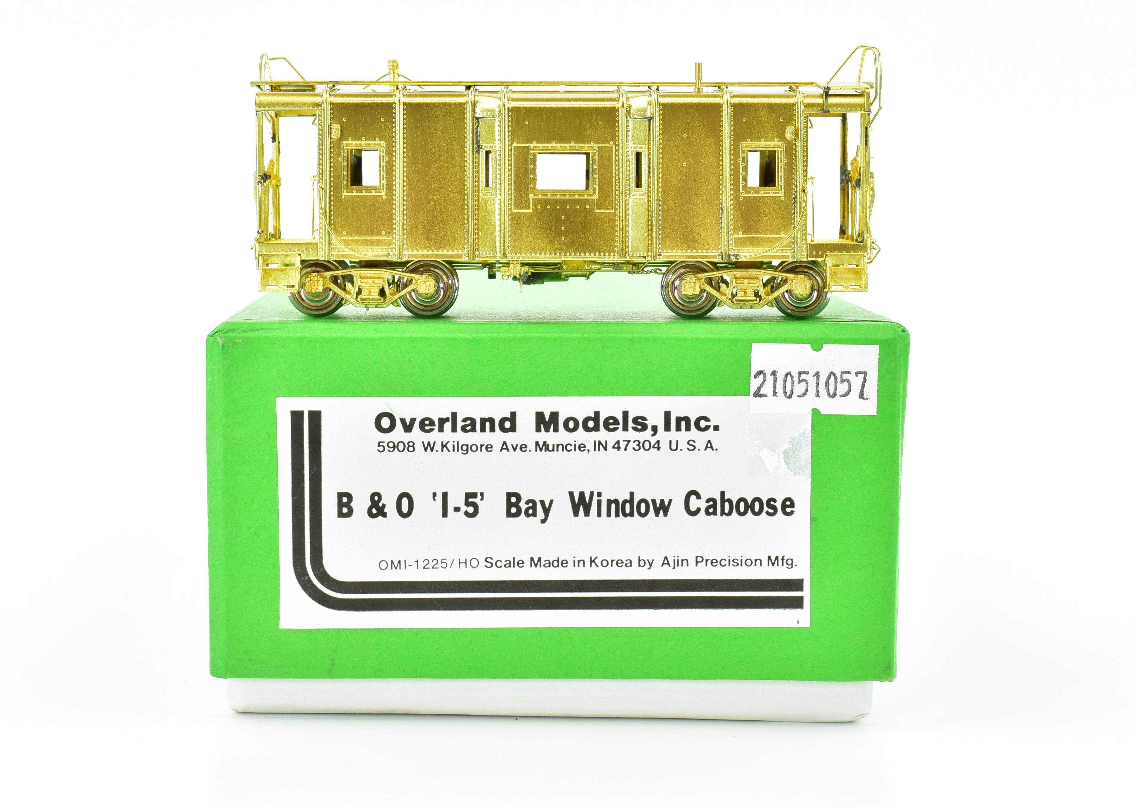 HO Scale Brass B&O I-5 Bay Window Caboose by OMI Overland Models