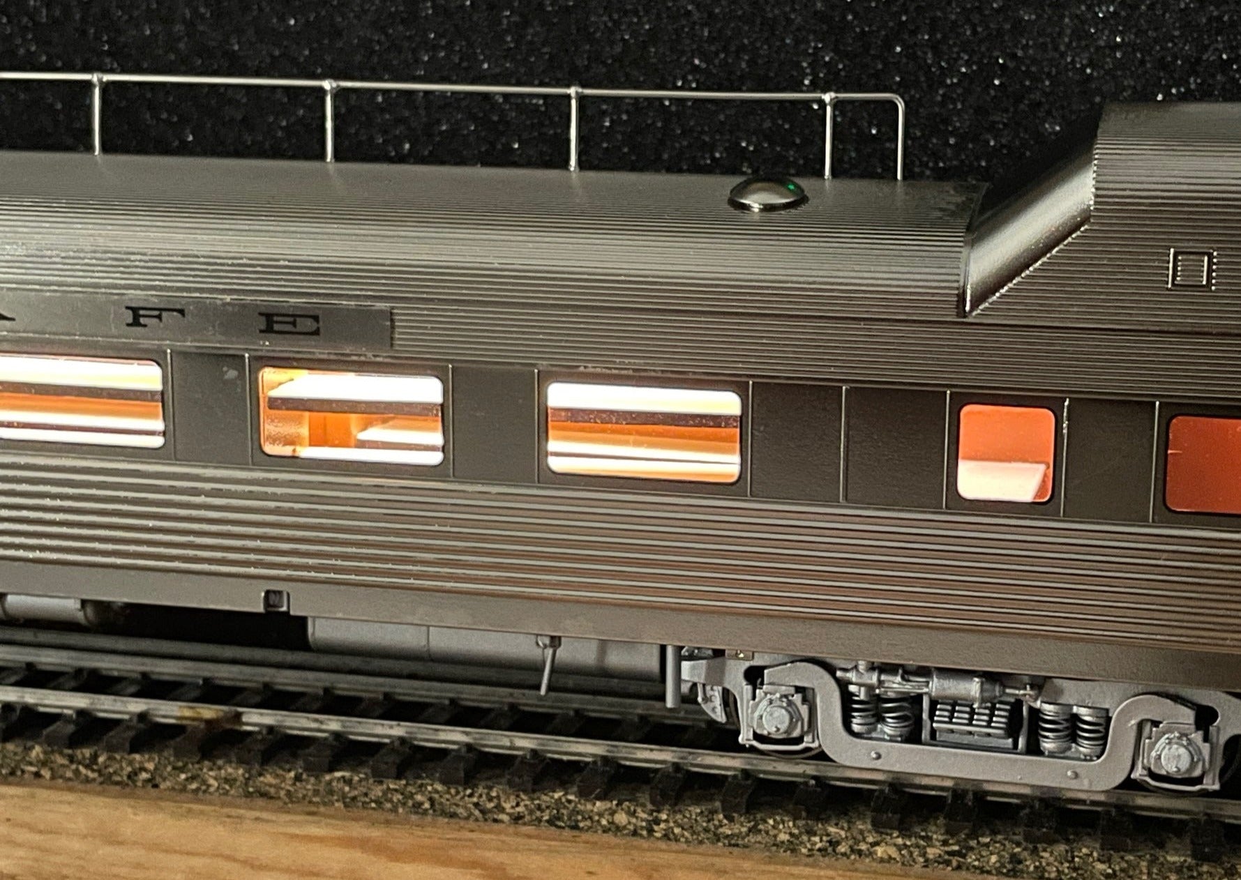 HO Scale Brass ATSF - Santa Fe Baggage Dorm Car #3480 by Overland Models
