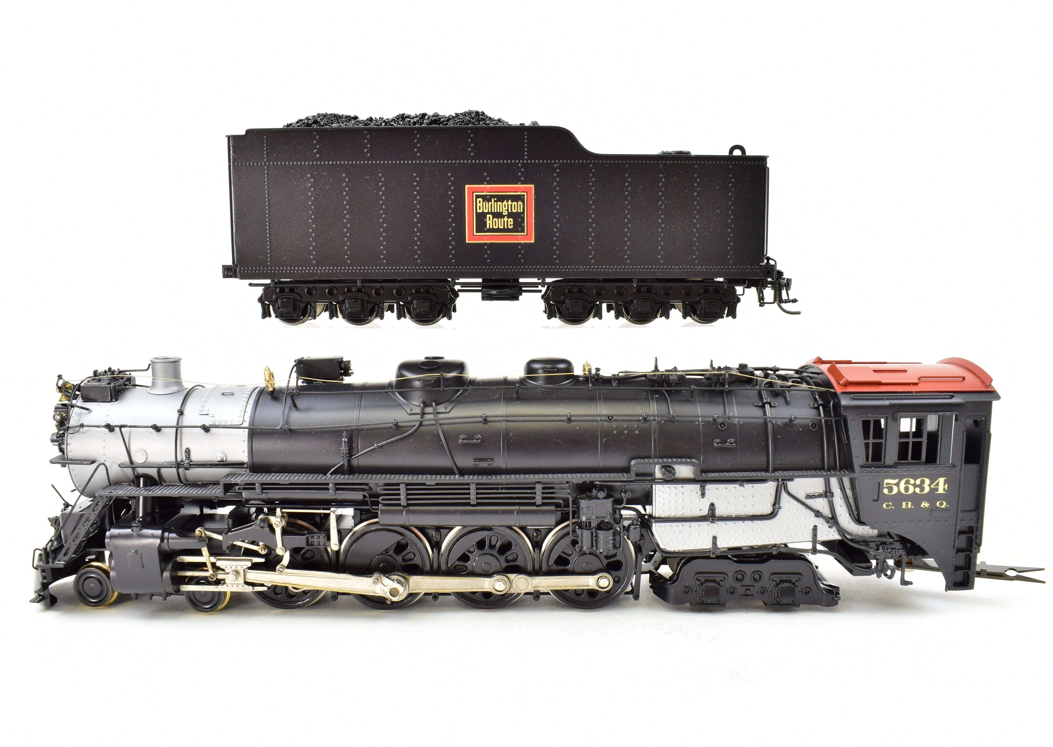 HO Scale Brass Pacific Fast Mail Model - Toby CB&Q Burlington Route 4-8-4 Class O-5a Crown Model Professionally Painted No. 5634