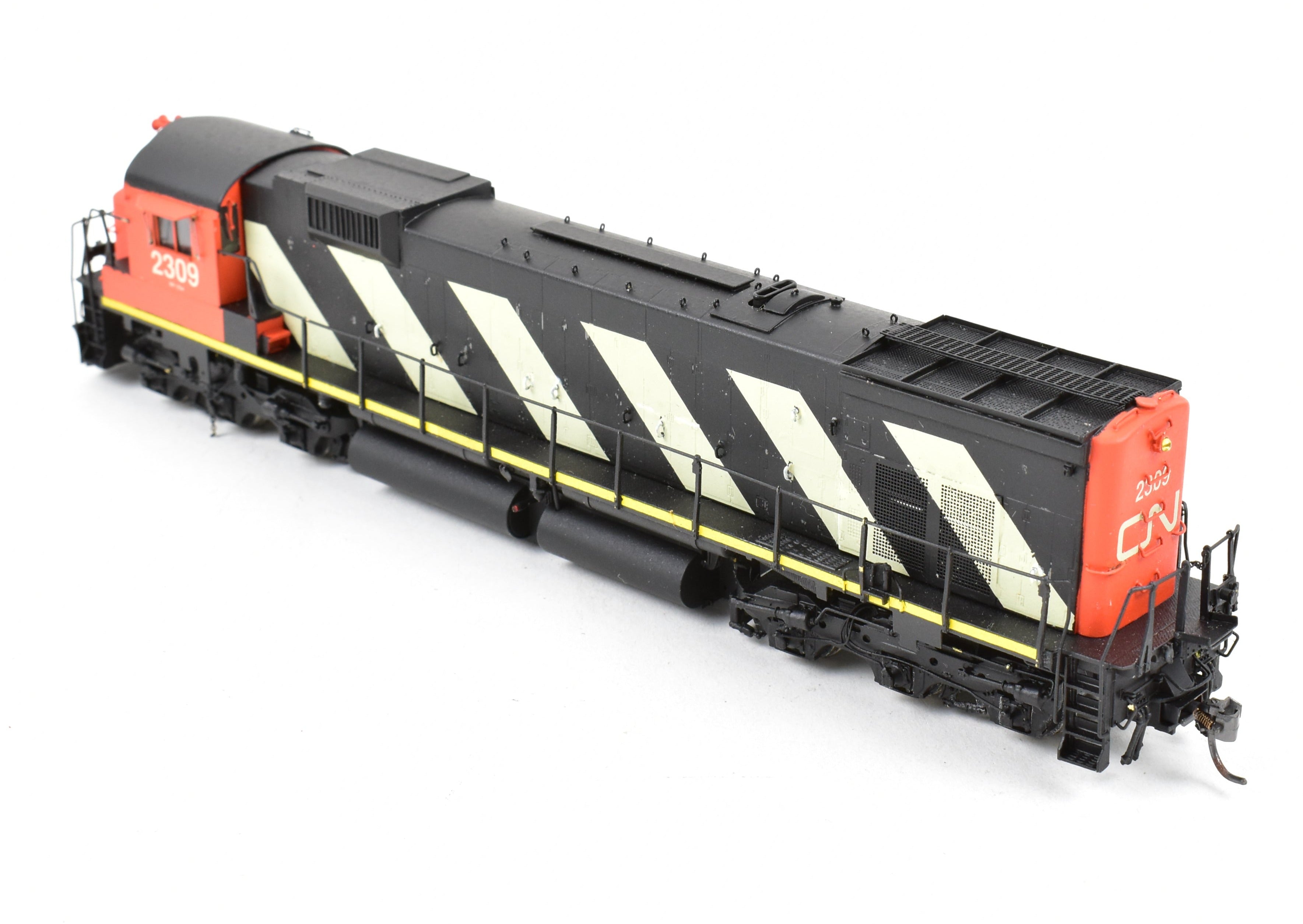 HO Scale Brass Model Train - Overland Models Inc. Canadian National Railway ALCO MLW M636 Custom Painted Locomotive