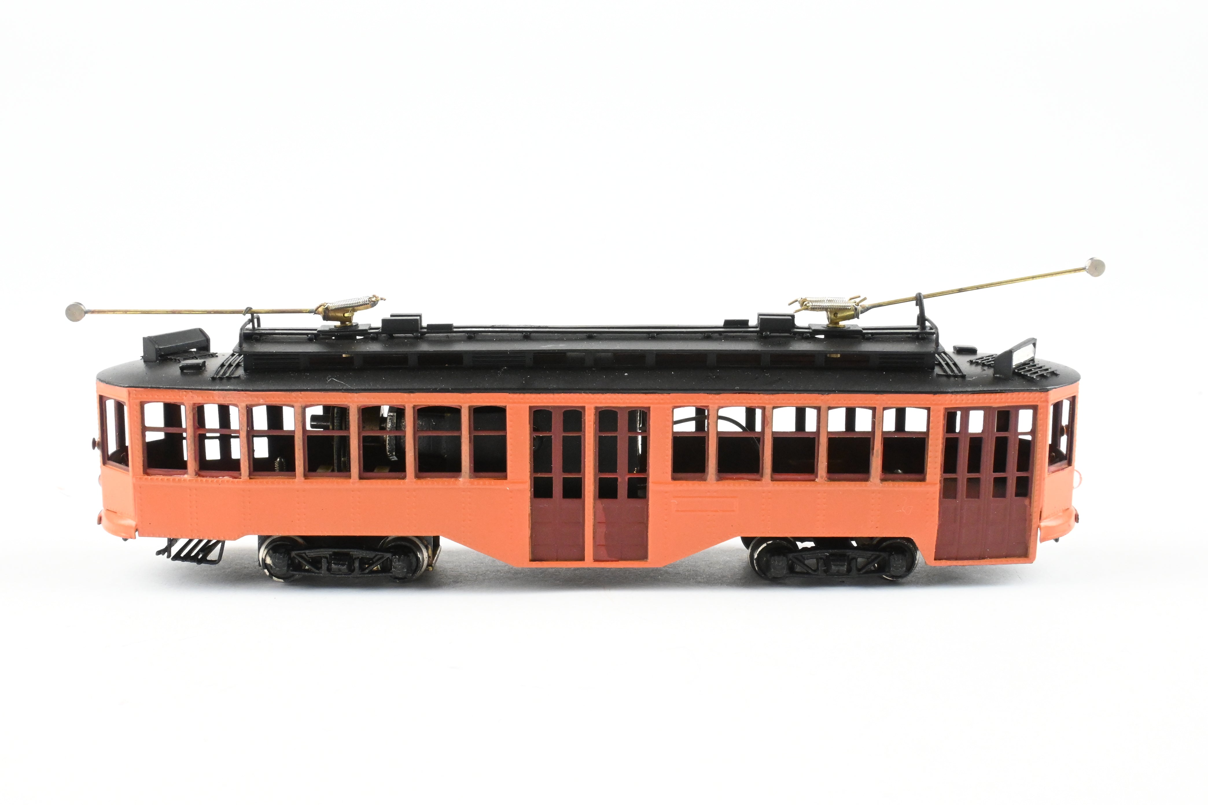 HO Scale Brass Fairfield Models Pittsburgh Railway Co. Double Ended Joe's Trolley Car, CP Variant, Unlettered, Model Train Collectible