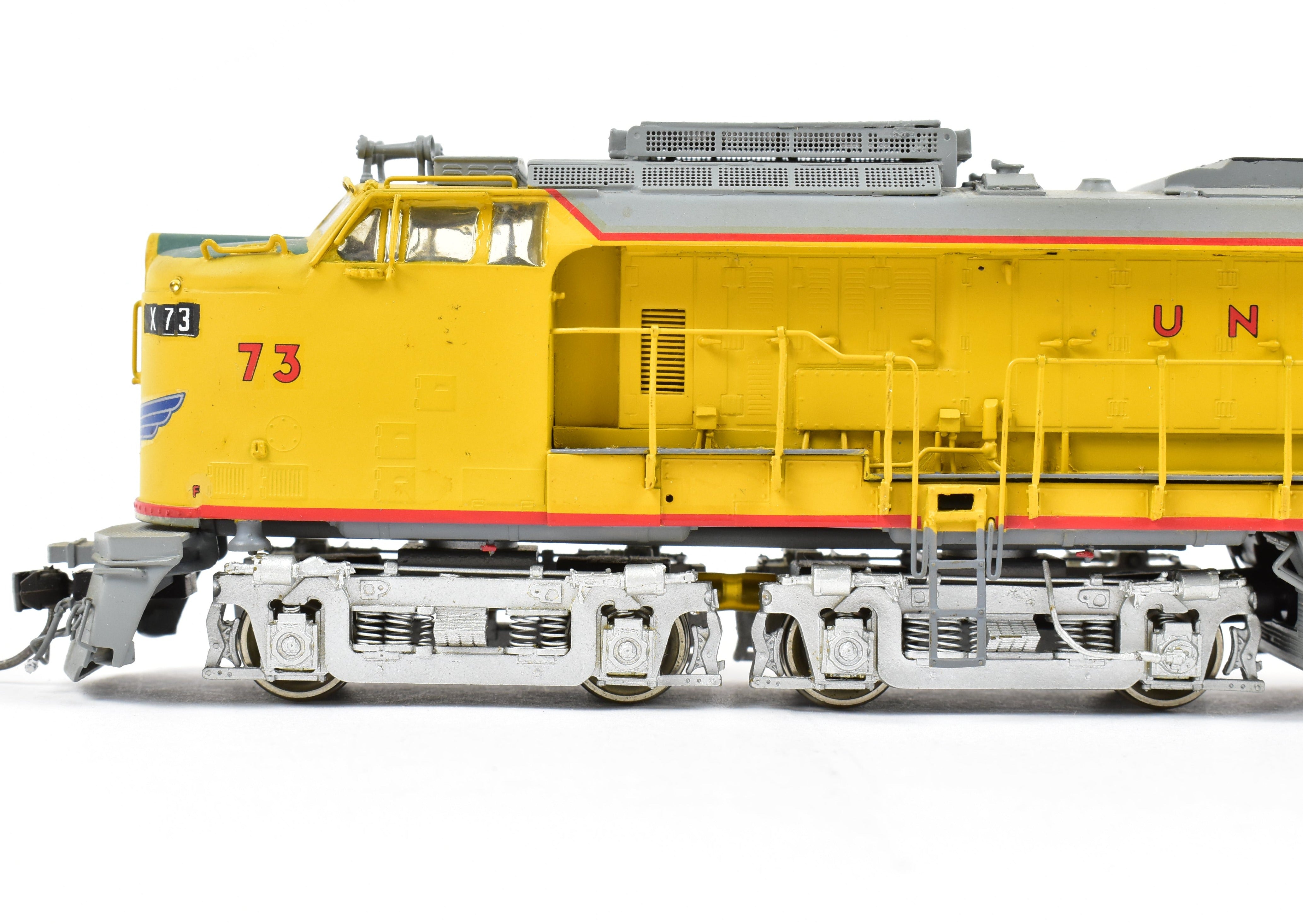 HO Brass OMI UP Union Pacific Veranda Turbine Round Tender #73 Custom Painted
