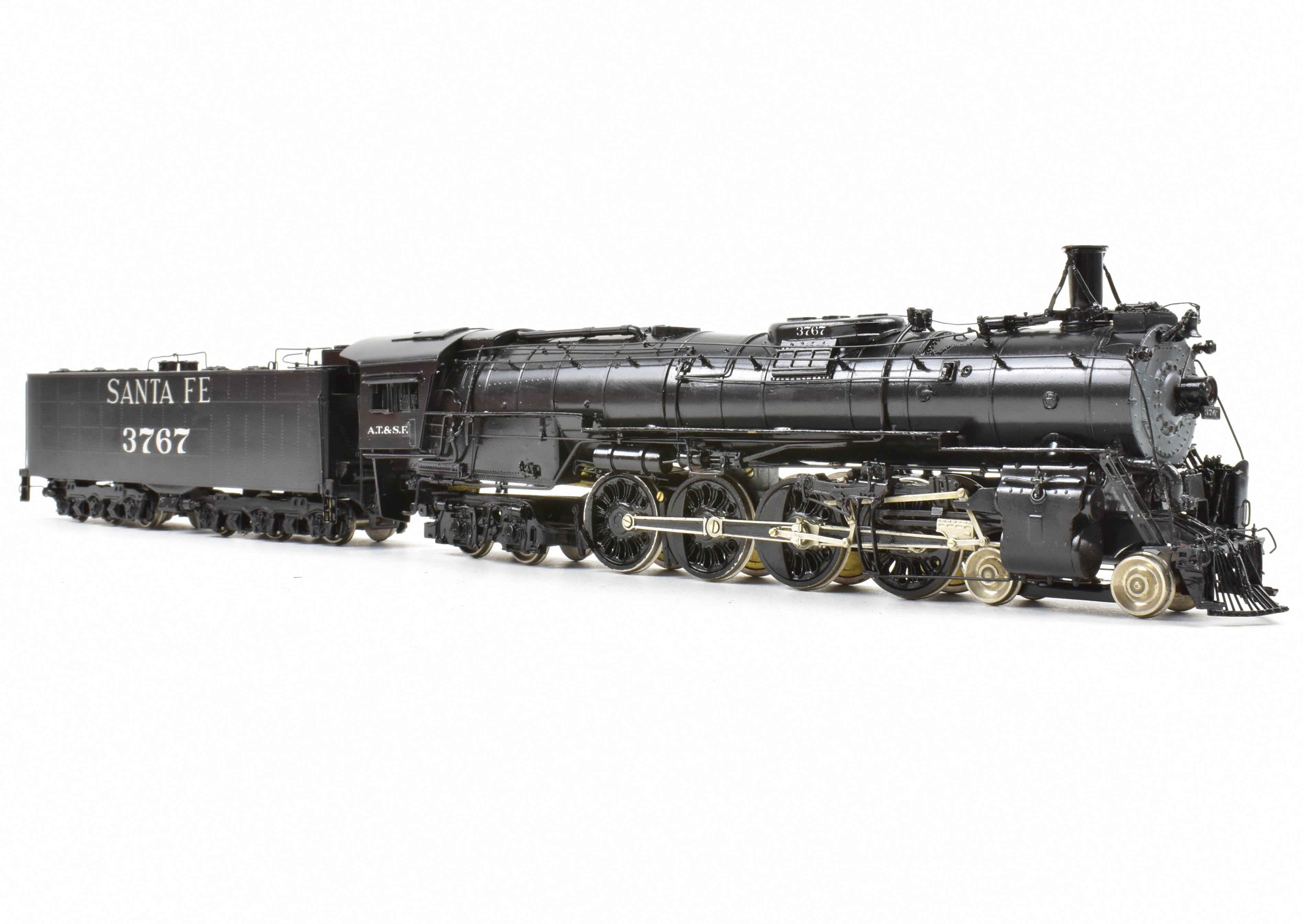 HO Scale Brass Key Imports ATSF - Santa Fe 3765 Class 4-8-4 Northern Steam Locomotive Custom Painted with the Number 3767