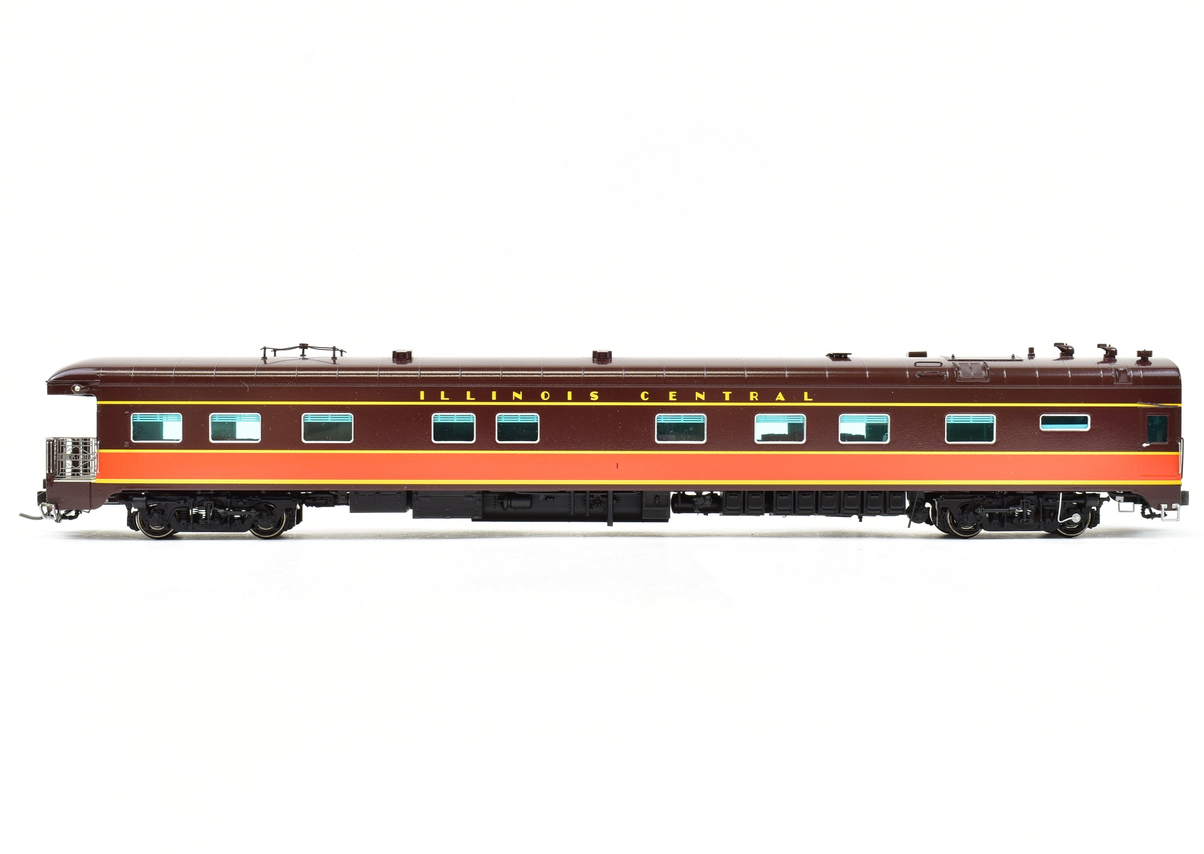 Illinois Central #1 HO Scale Brass Business Car, Factory Painted by Railway Classics