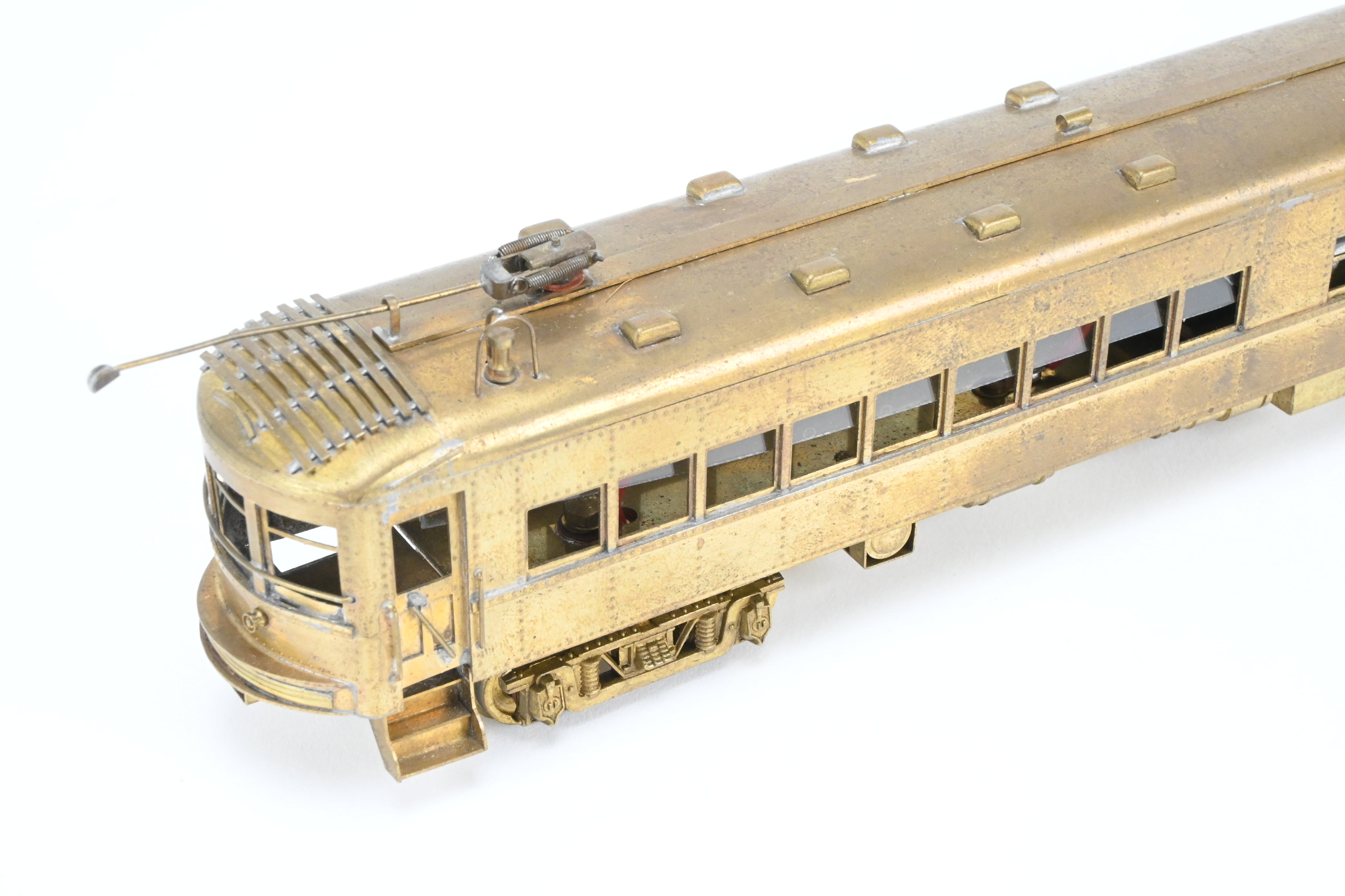 HO Scale Brass Ken Kidder Indiana Railroad Passenger RPO Interurban Model with Minor Wear