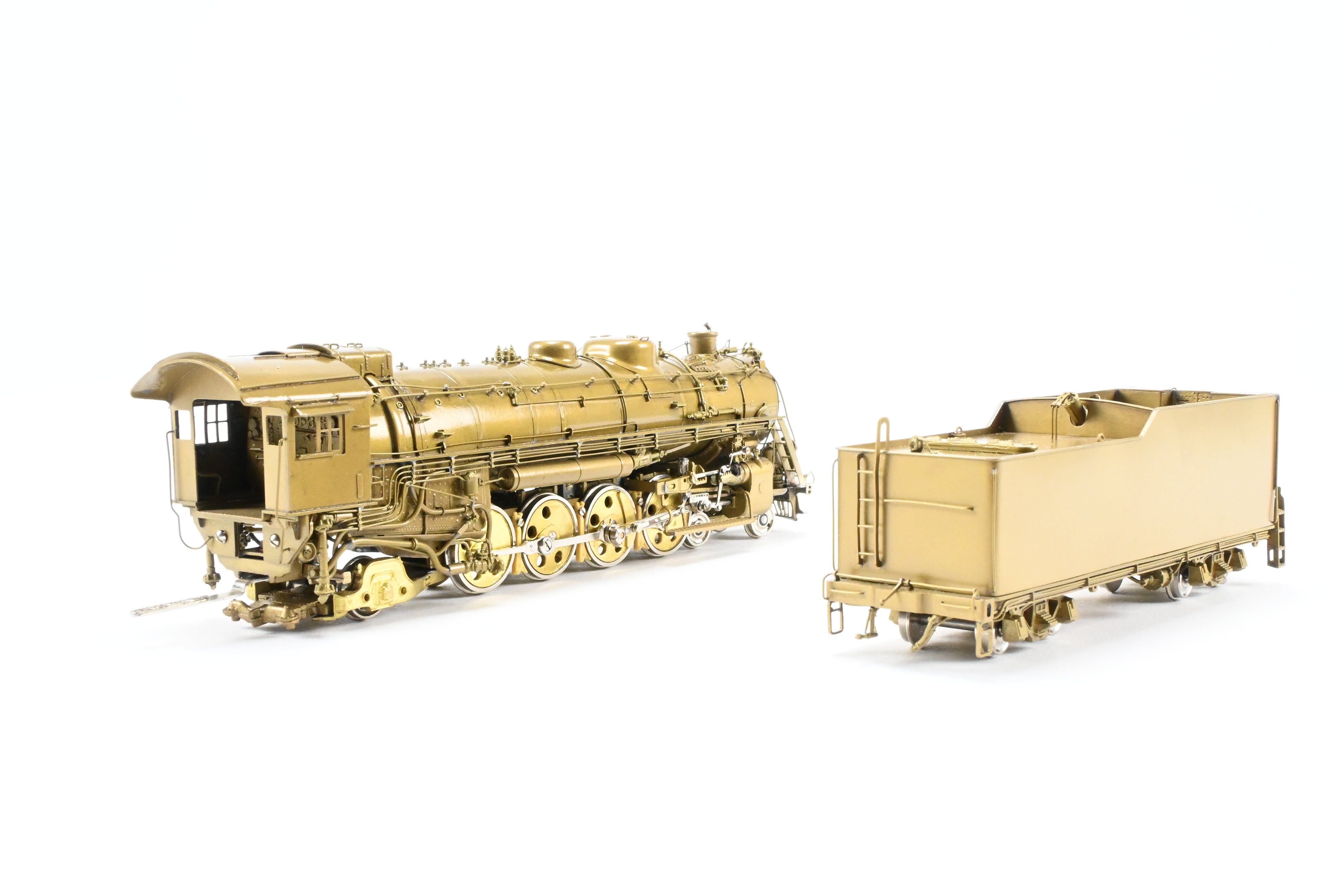 HO Scale Brass Model Train - Overland Models SLSF - Frisco 4300 4-8-2 Mountain Locomotive with Sagami Replacement Can Motor