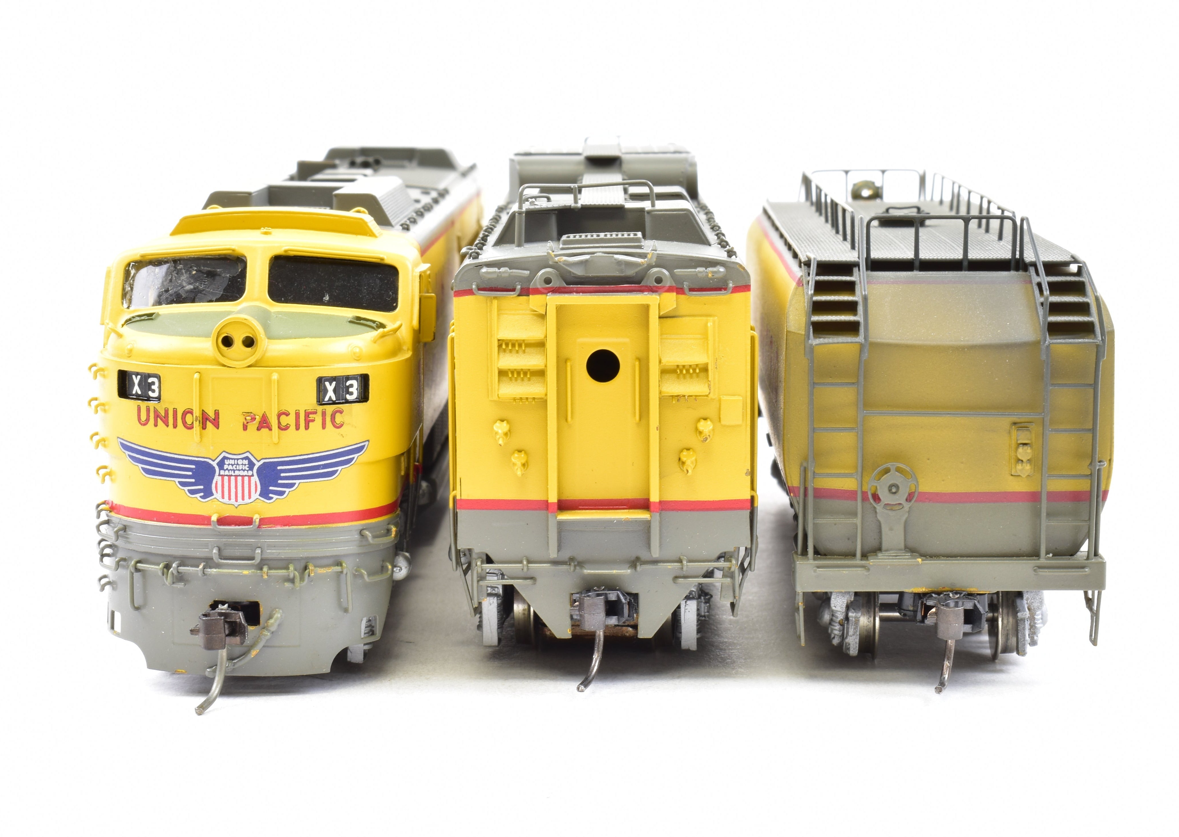 HO Scale Brass ALCO Union Pacific 3-Unit Gas Turbine Electric Model Train - Big Blow Variant with Custom Paint, DCC & Tsunami Sound