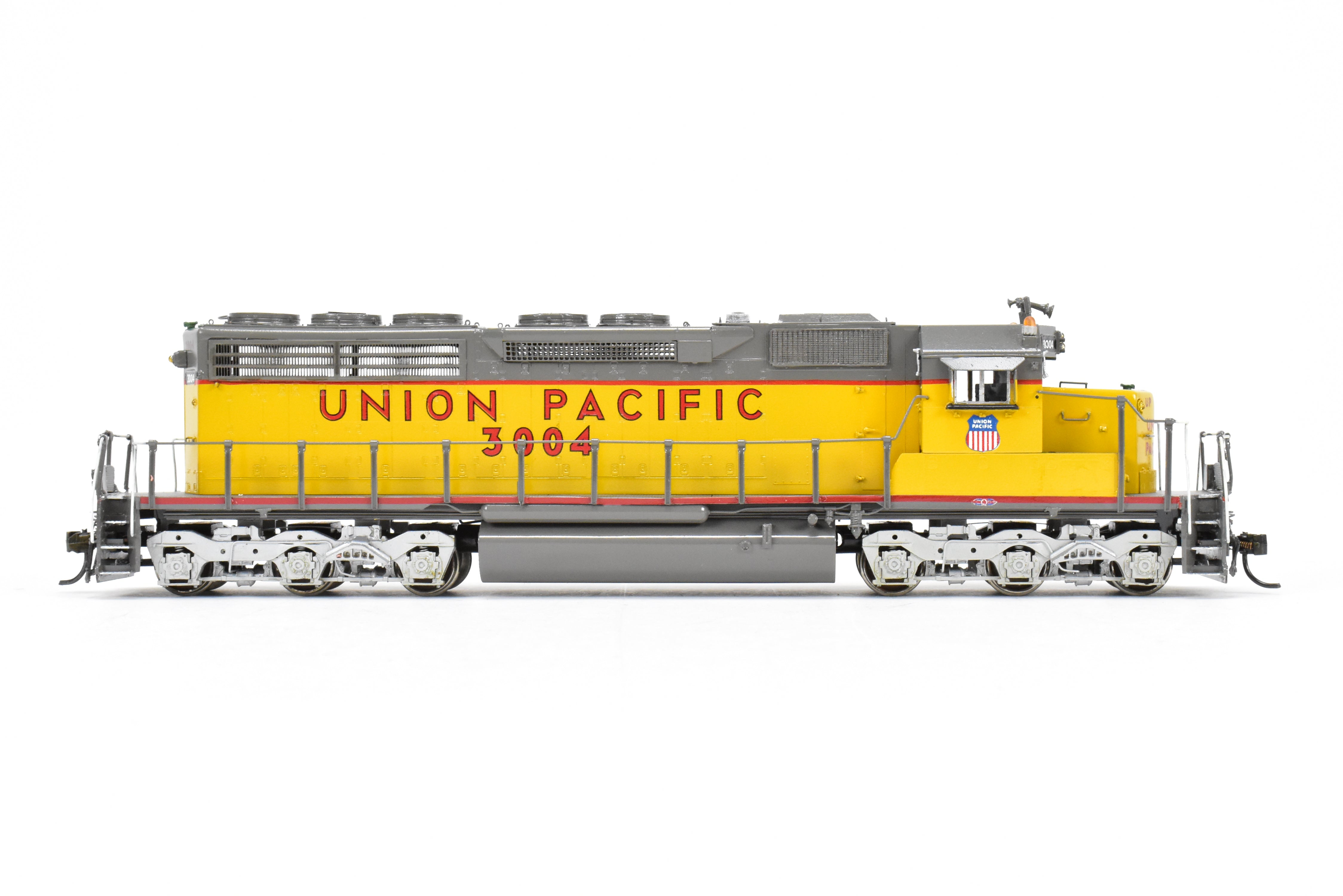 HO Scale Brass Model Train - Overland Models Inc. Union Pacific EMD SD40 Low Hood Locomotive Custom Painted as No. 3004