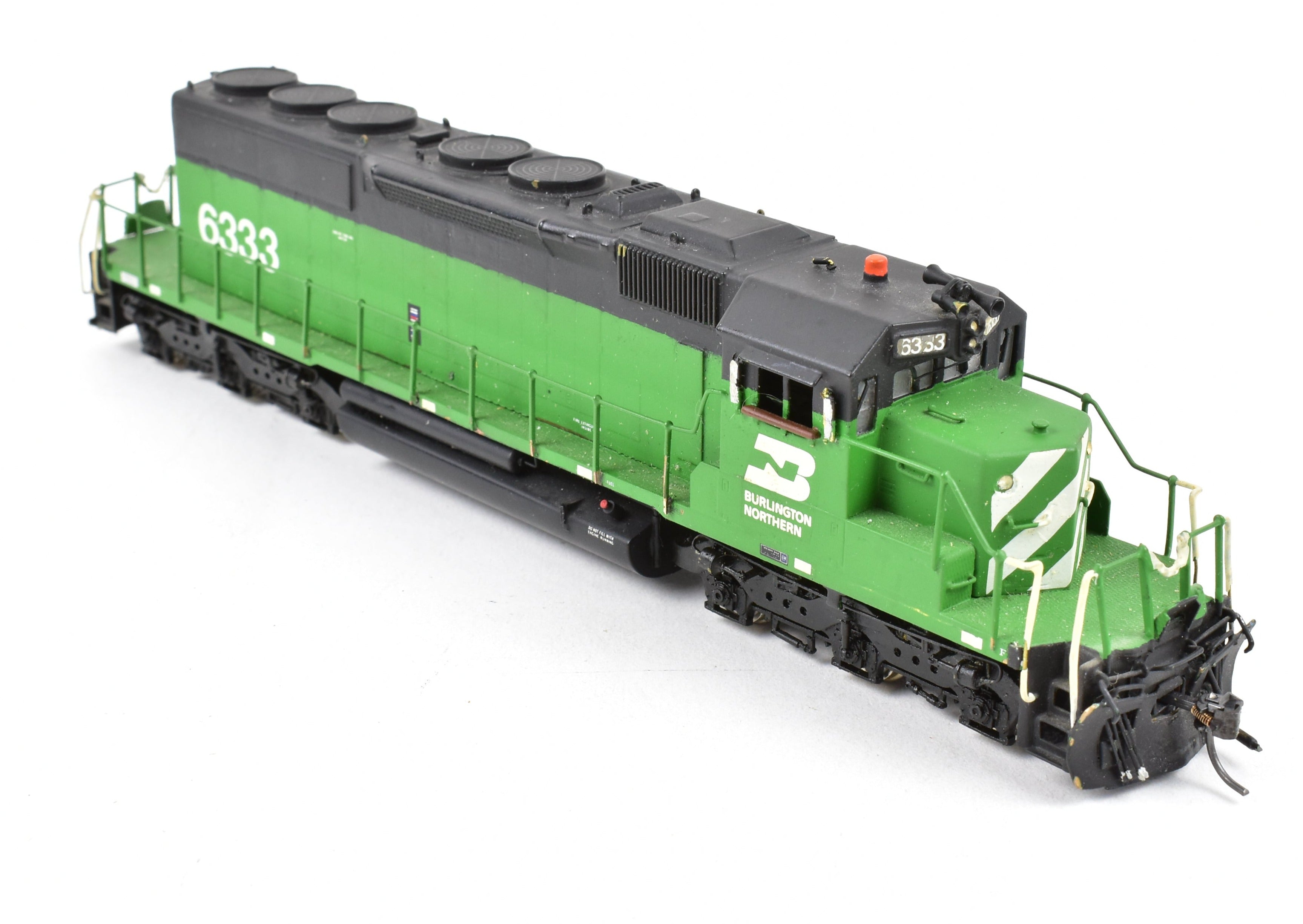 HO Scale Brass Alco Models Burlington Northern EMD SD40 - 2 Diesel Locomotive with Custom Painting and Incorrect Packaging Box