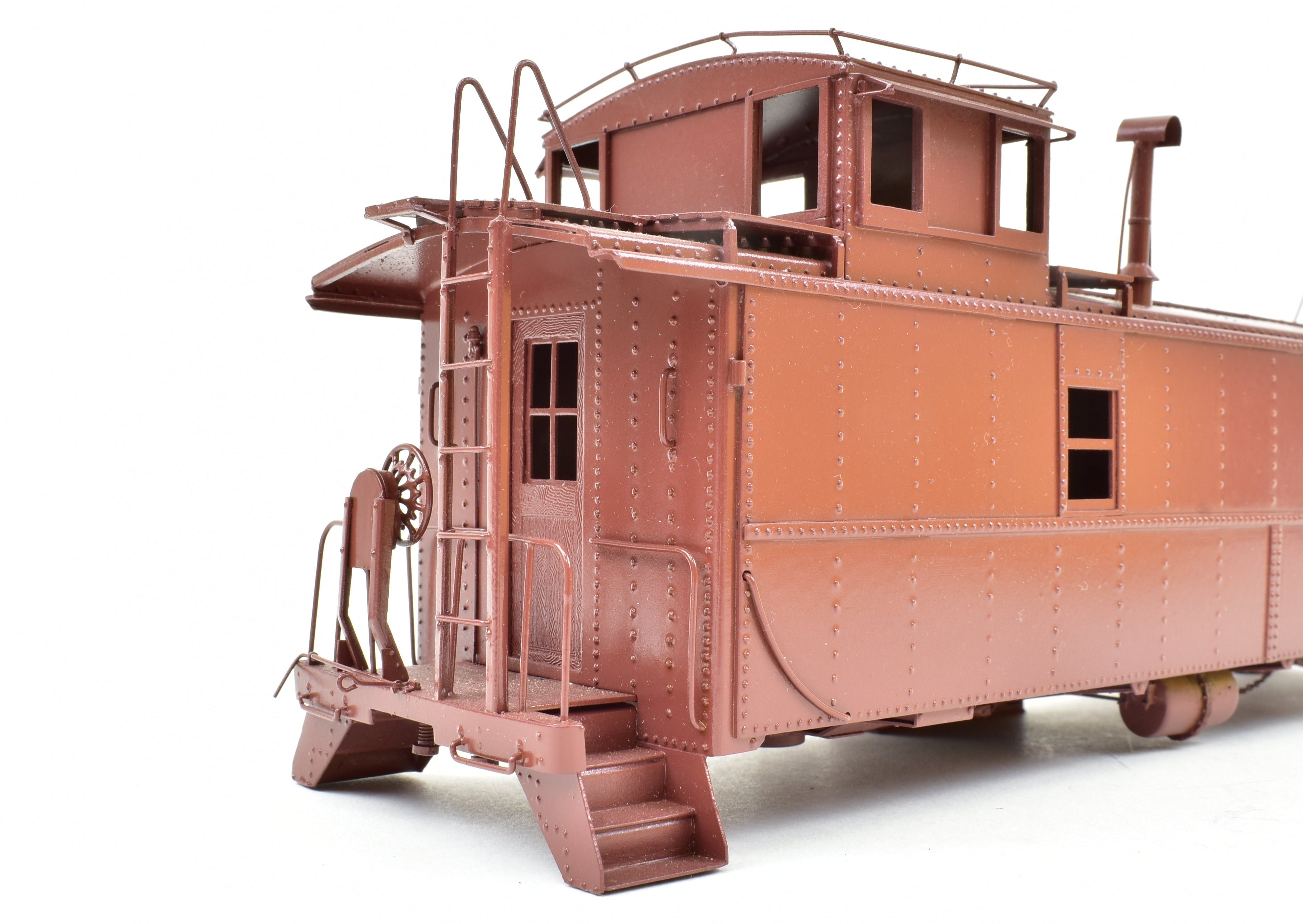 O Scale Brass Sunset Models ATSF - Santa Fe #1951 Steel Caboose, Partial Paint, No Trucks, As-Is