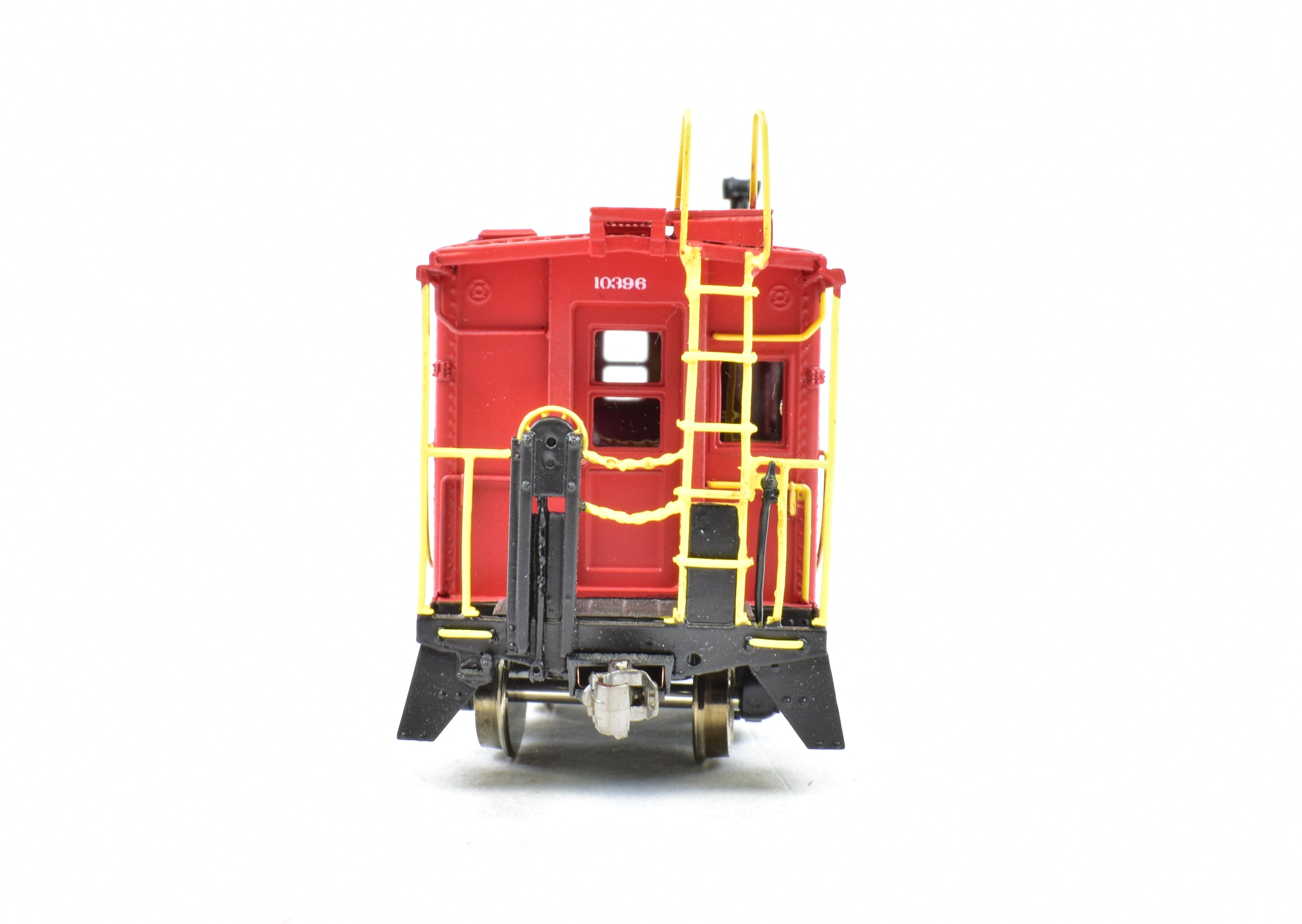HO Scale Brass OMI - Overland Models, Inc. Chicago & North Western Steel Bay Window Caboose with Factory - Painted Bright Red Finish