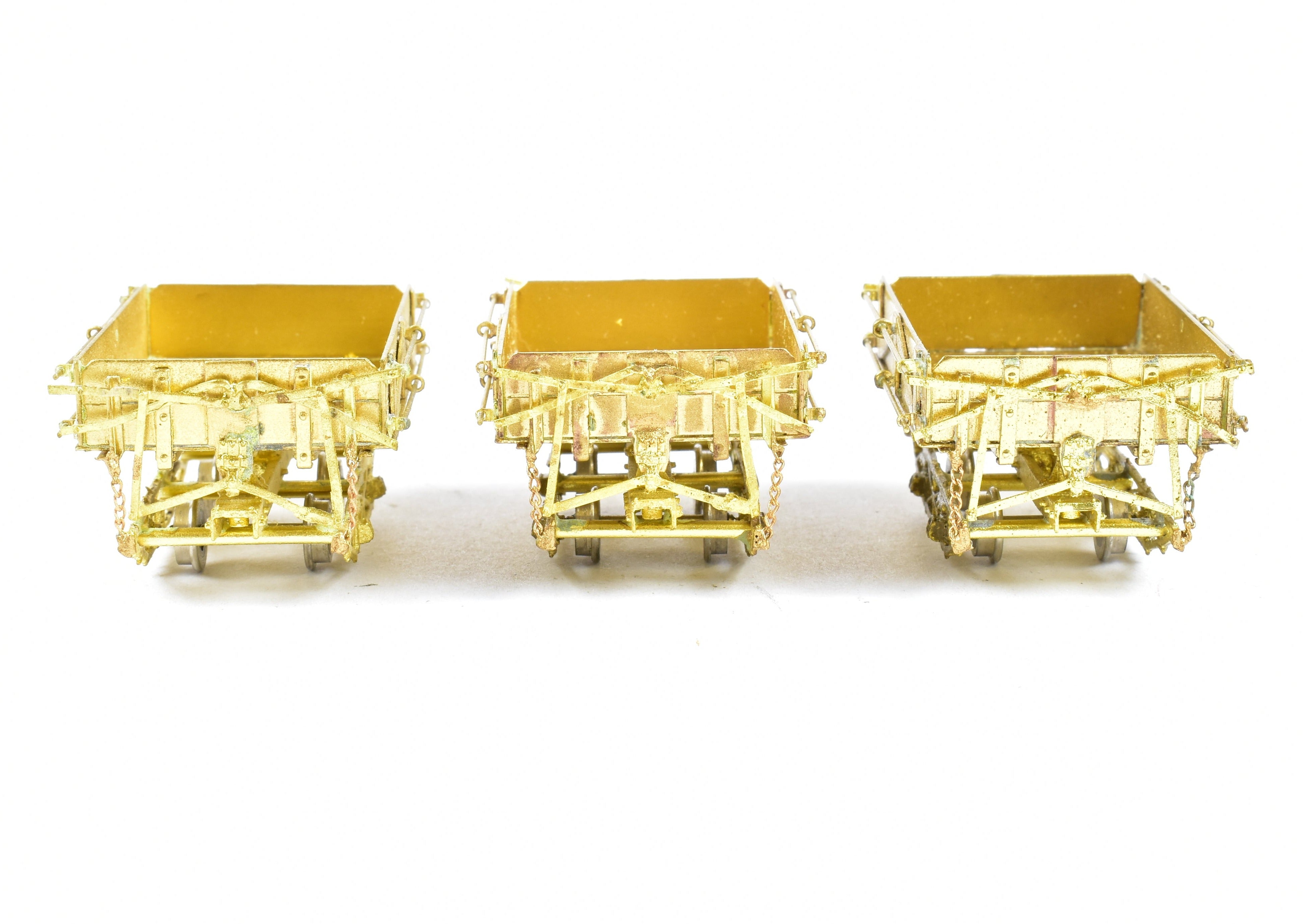 HOn3 Brass Precision Scale Co. Westside Lumber Co. PC&F Side Dump Ballast Car Set of 3