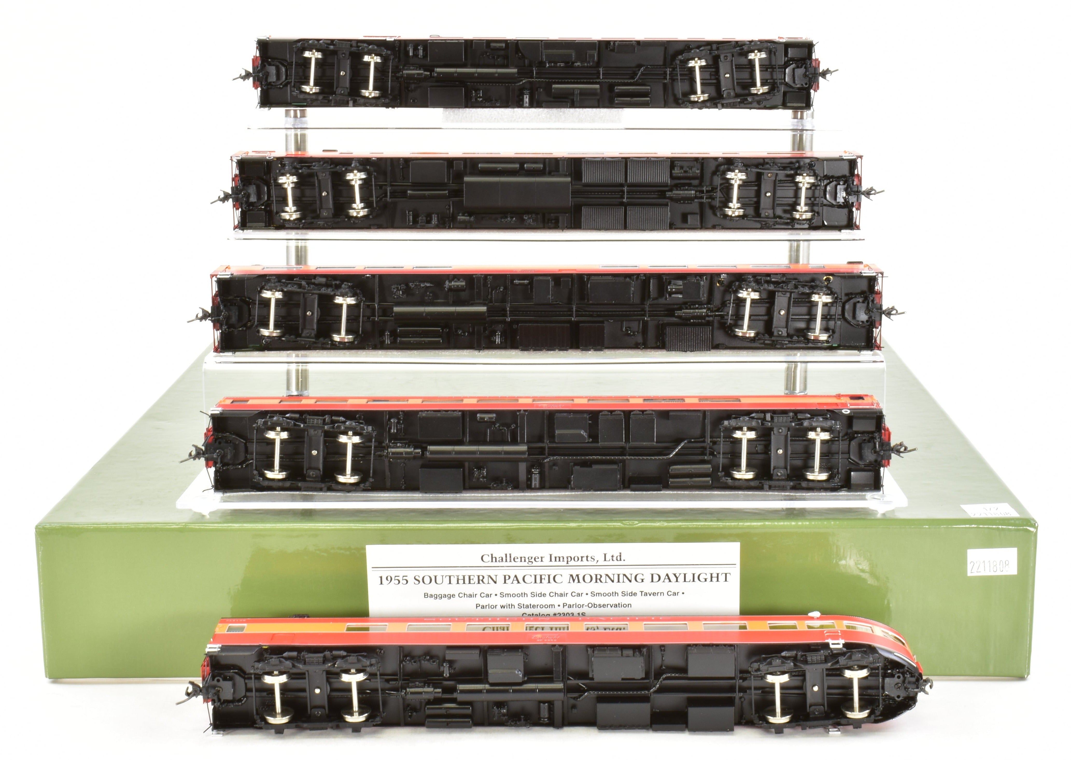HO Scale Brass Model Train CIL - Challenger Imports Southern Pacific 1955 Morning Daylight 10 - Car Set FP Collection