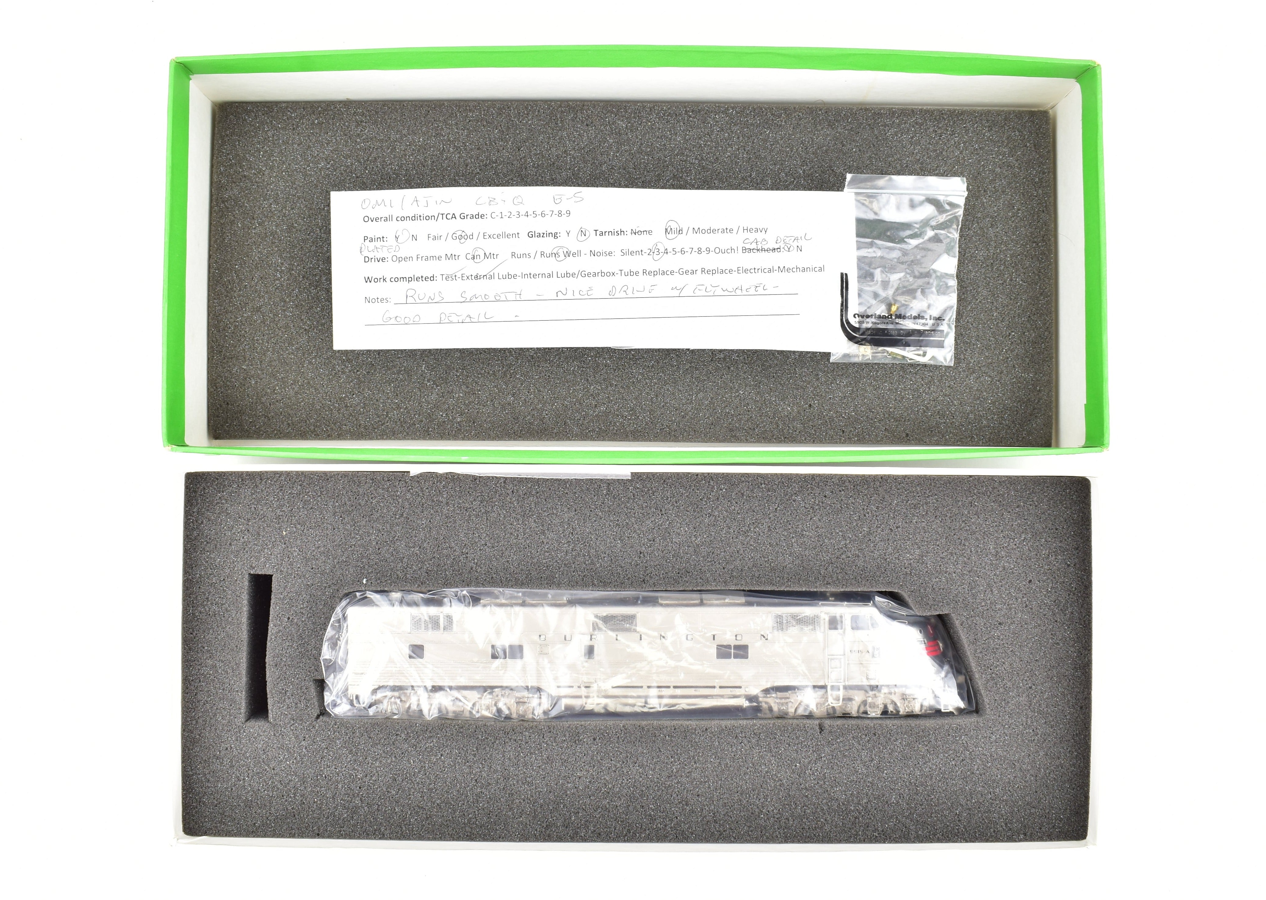 HO Scale Brass OMI - Overland Models, Inc. Burlington Route (CB&Q) EMD E5A Locomotive, 1960 Era, Custom - Finished No. 9915A
