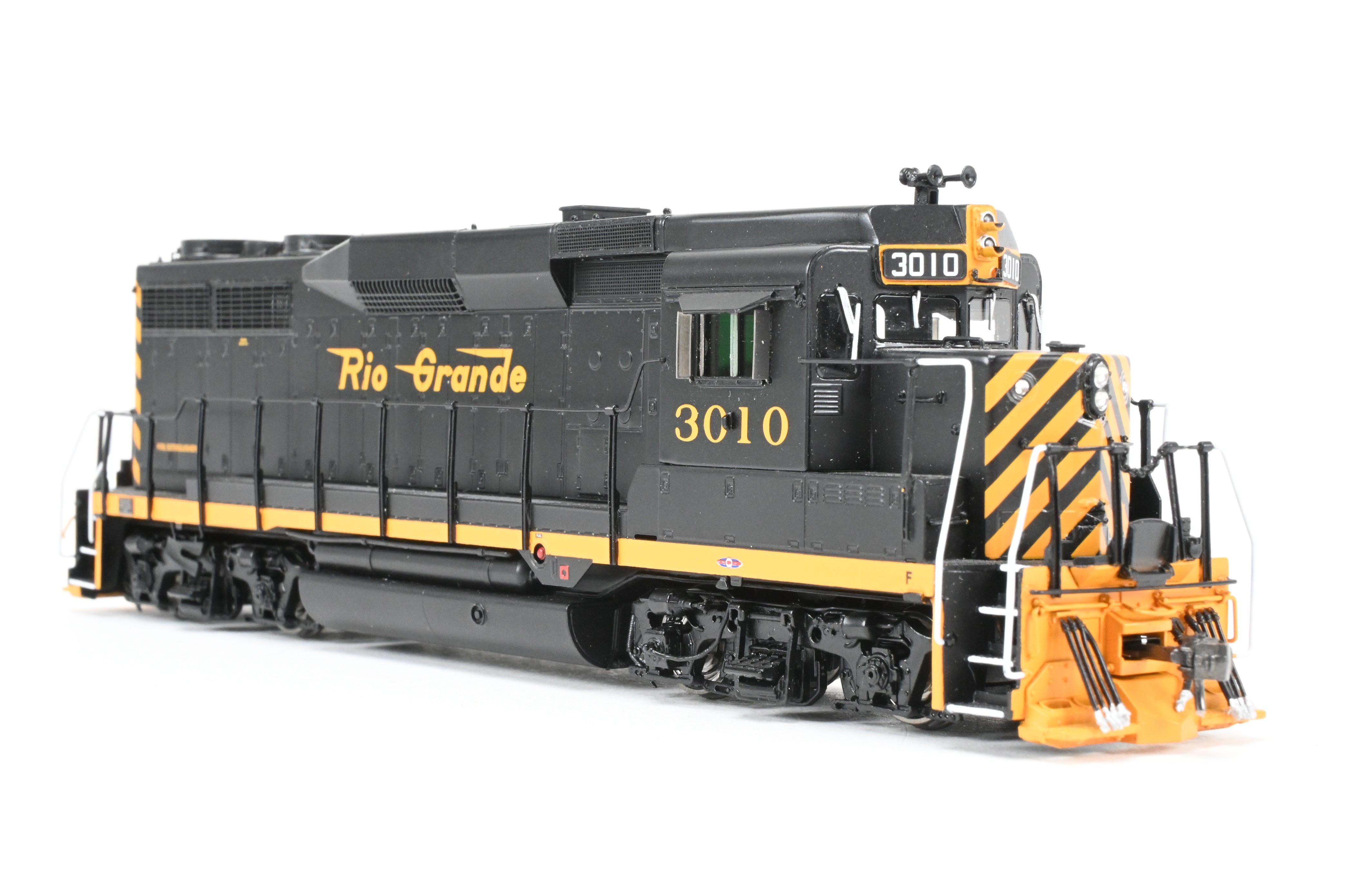 HO Scale Brass D&RGW EMD GP30 FP #3010 Black/Orange Model by Overland with DCC