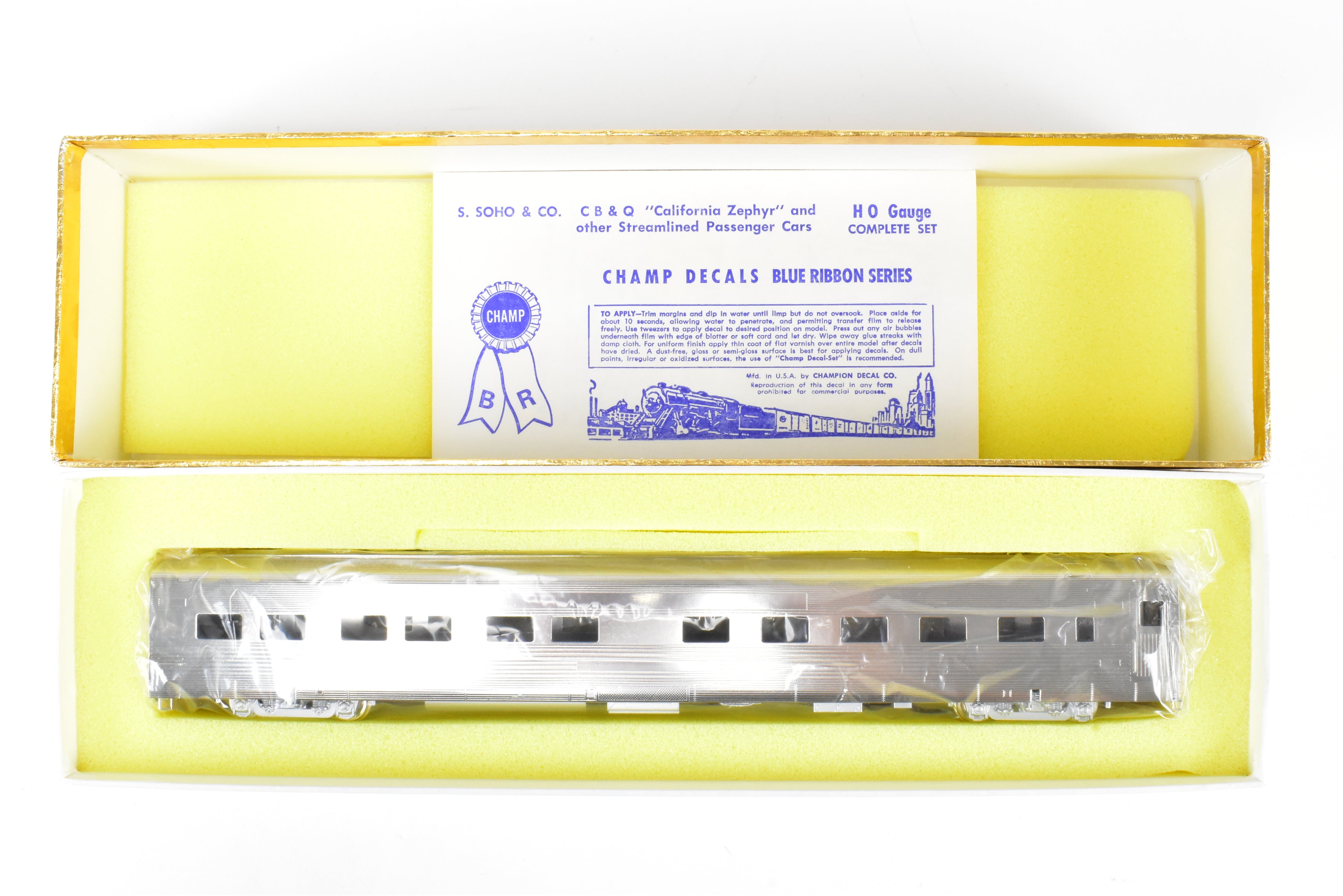 HO Scale Brass Model Train Sleeper - Oriental Limited CB&Q/DRGW/WP California Zephyr Sleeper #423 Budd 10 - 6