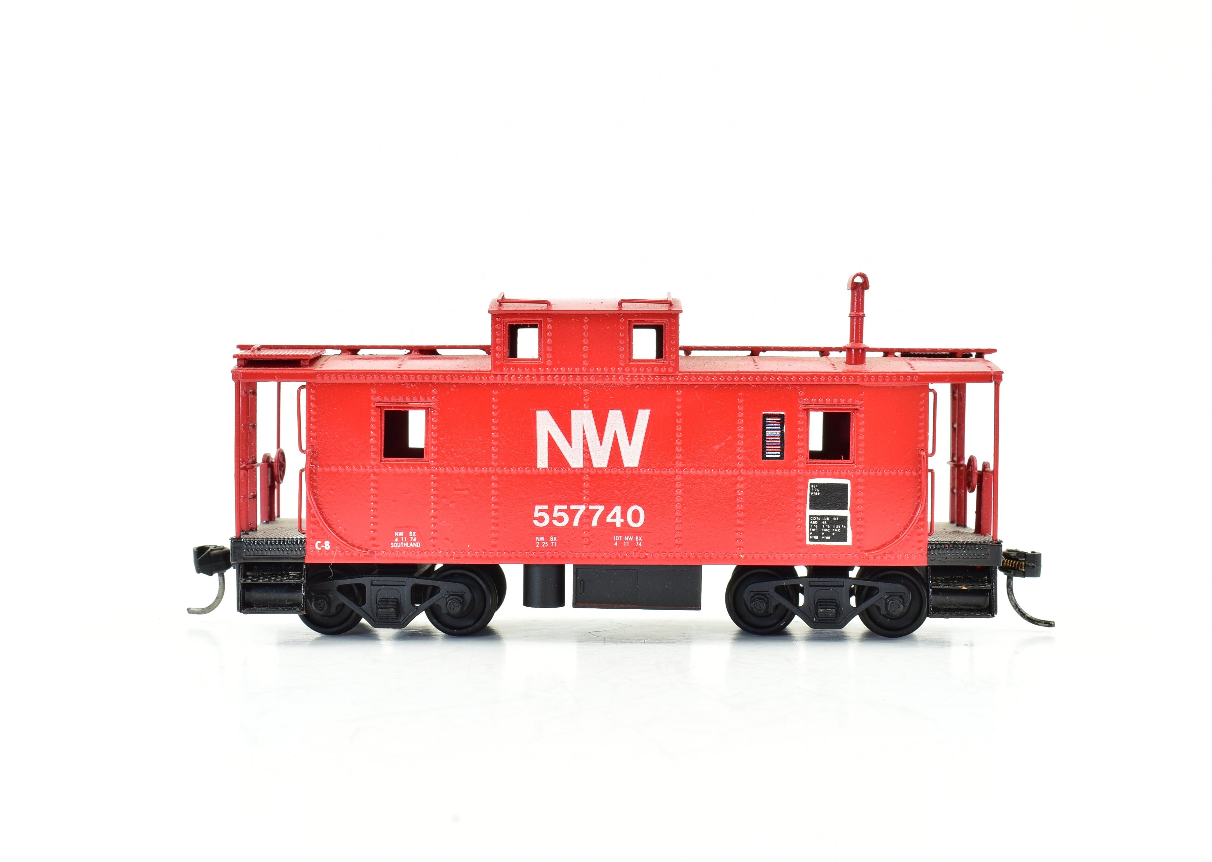 HO Scale Brass Westside Model Co. Norfolk & Western Steel Caboose with Custom Painting and Kadee Couplers