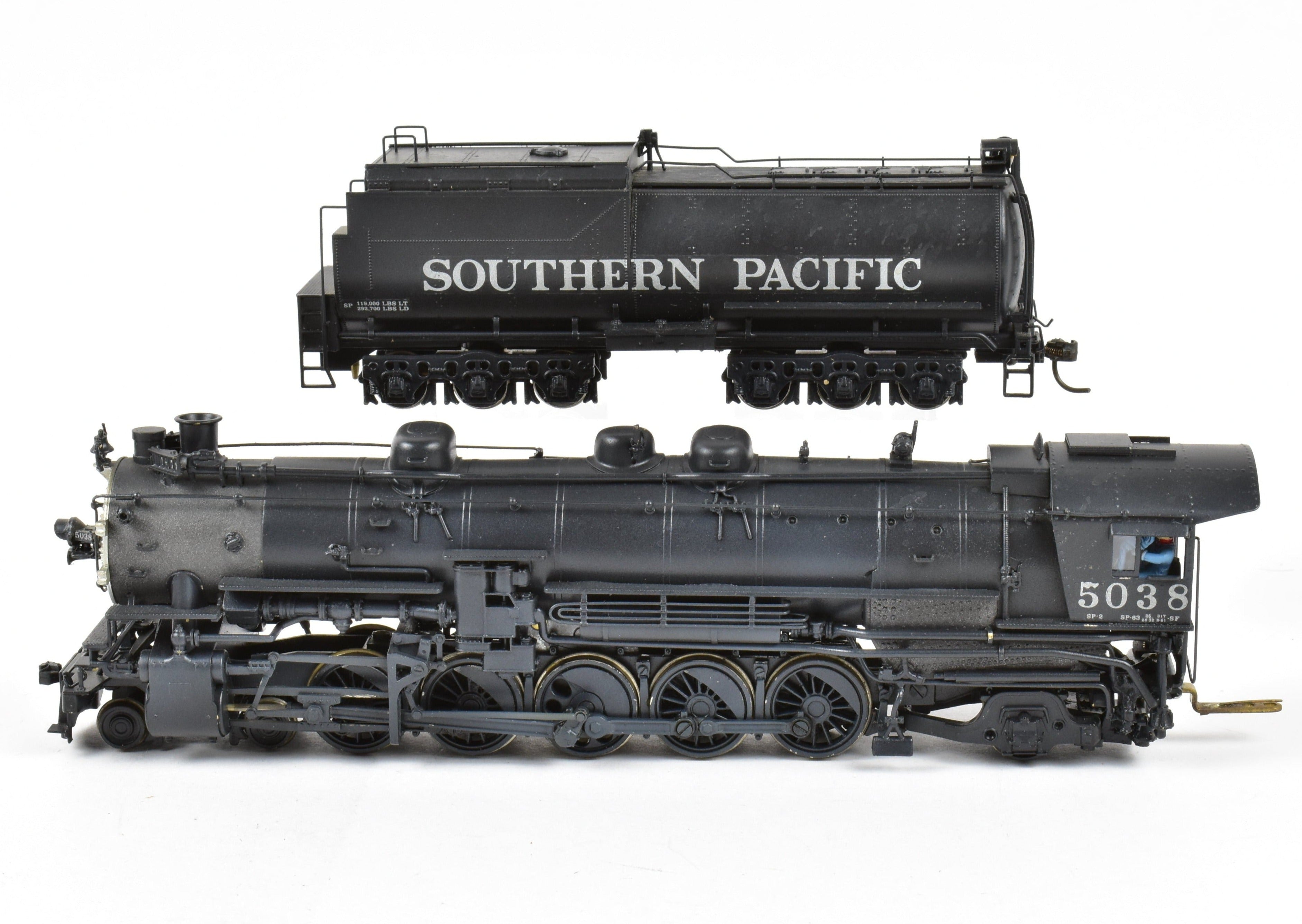 HO Scale Brass Westside Model Co. Southern Pacific SP-2 4-10-2 Custom Painted Steam Locomotive Model No. 5038 for Railroad Enthusiasts