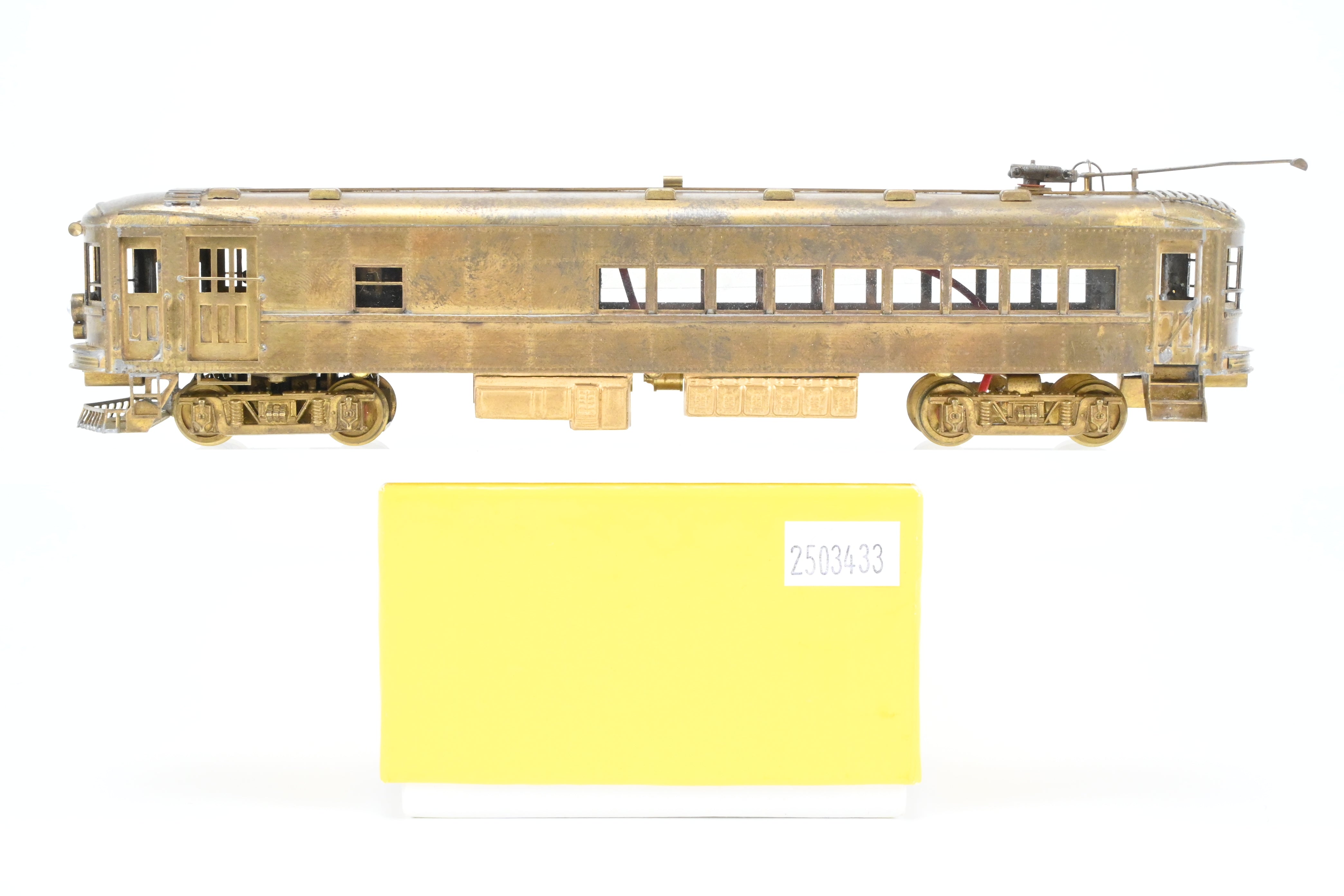 HO Scale Brass Ken Kidder Indiana Railroad Passenger RPO Interurban Model with Minor Wear