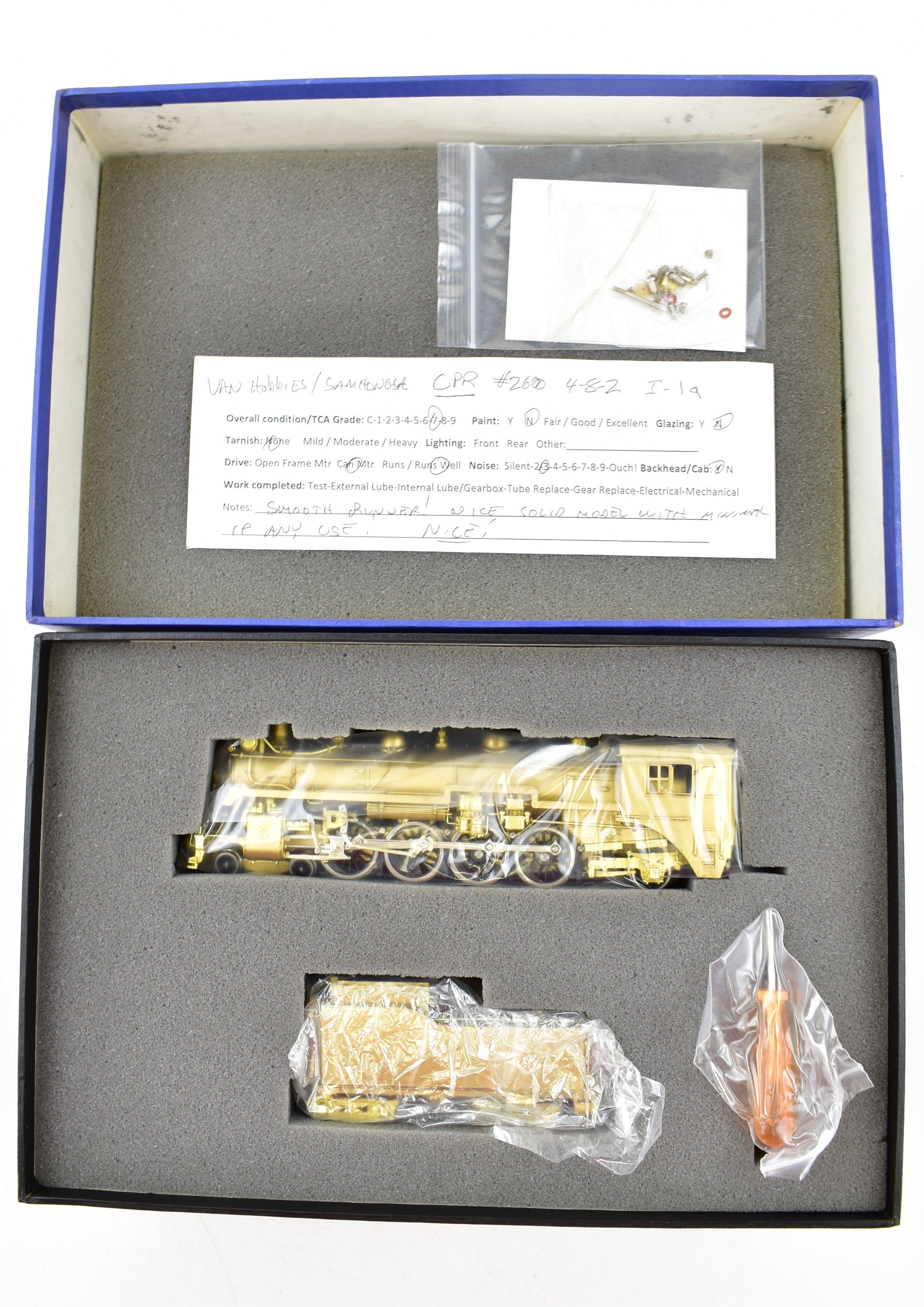 HO Scale Brass Van Hobbies Canadian Pacific Railway #2900 I-1a 4-8-2 Model