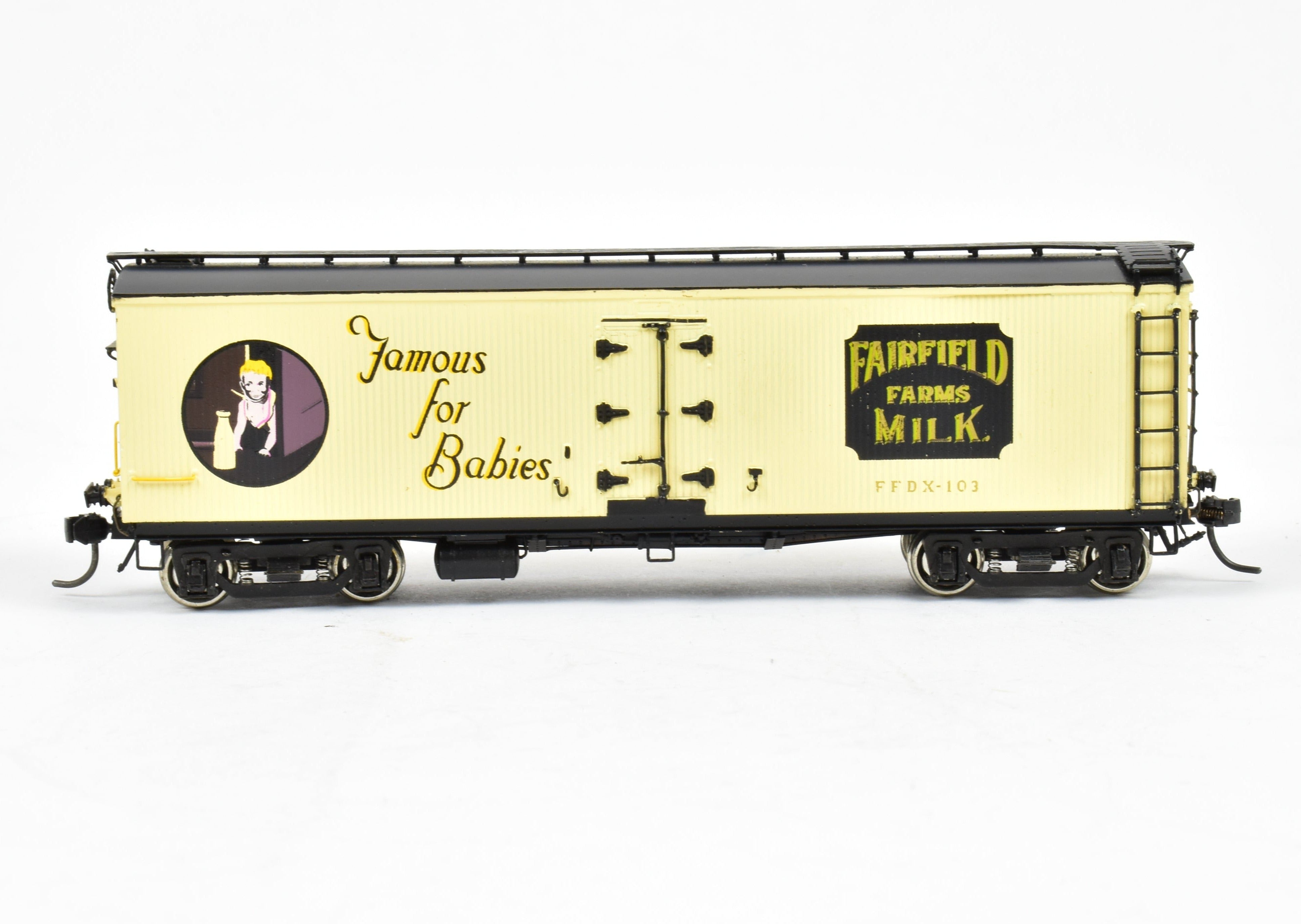 HO Scale Brass PSC Precision 41' Round Roof Milk Tank Car by Fairfield Farms