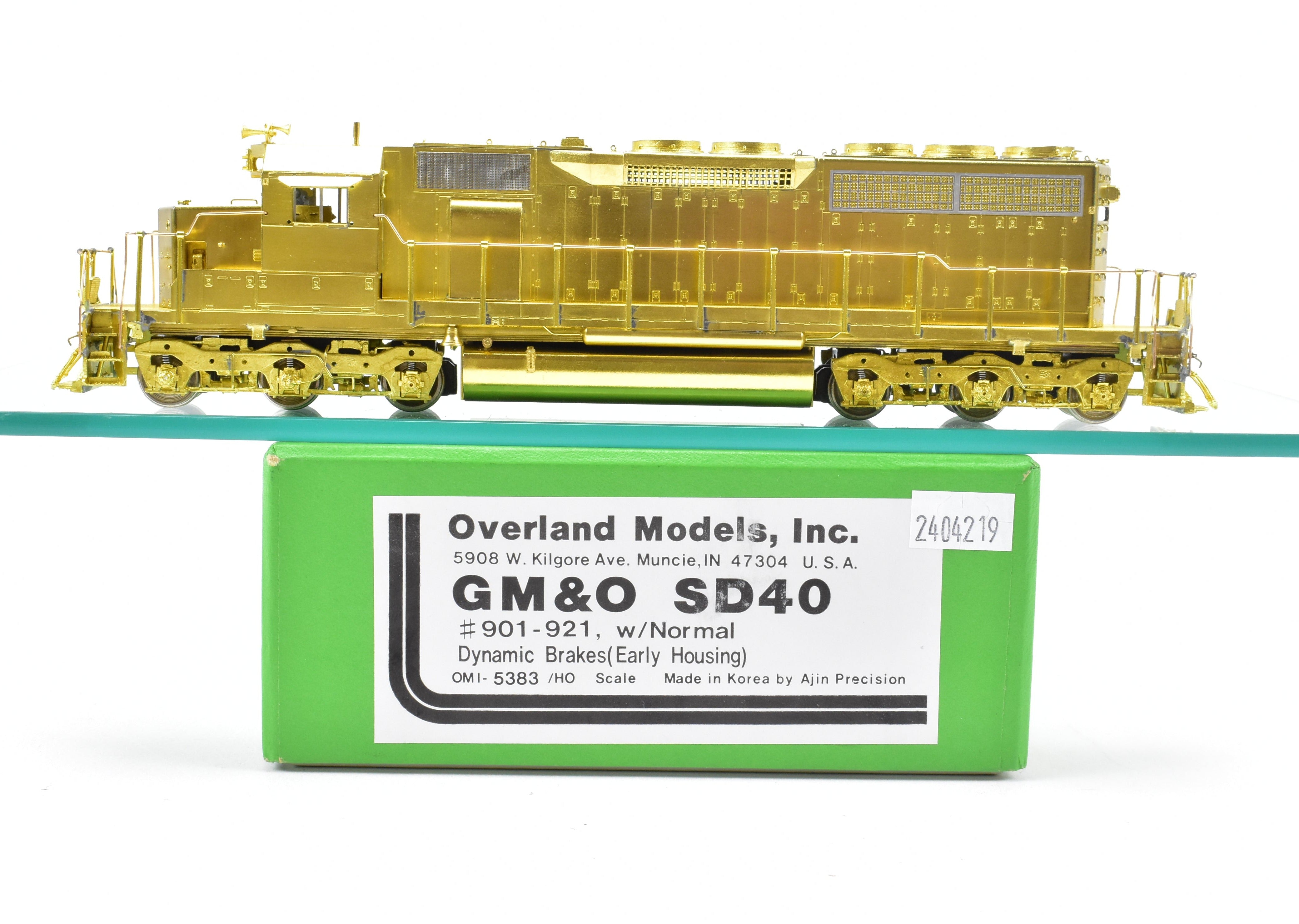 HO Scale Brass Model Train - Overland Models Inc. GM&O - Gulf Mobile & Ohio EMD SD40 Locomotives from #901 to #921
