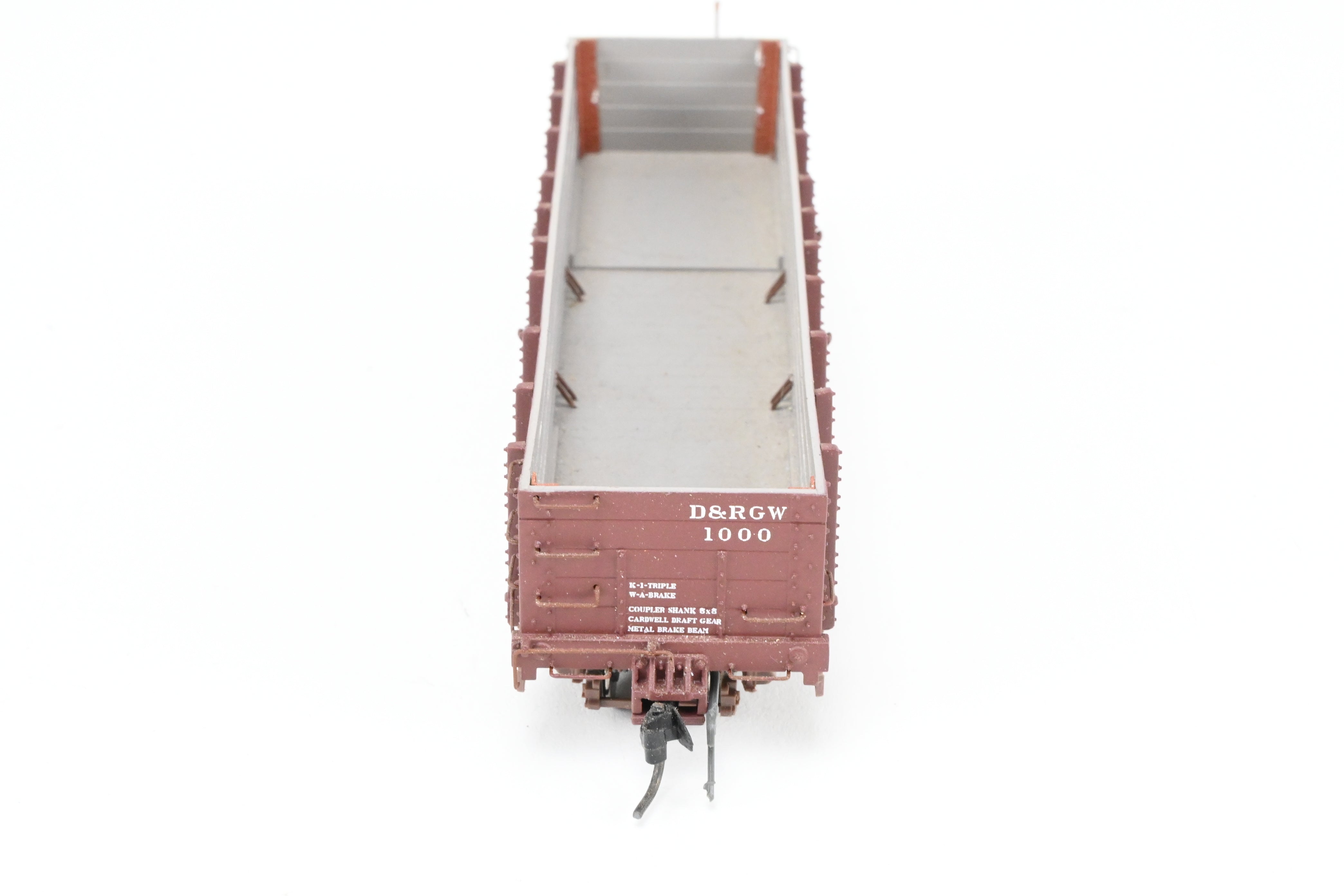 HOn3 Scale Blackstone Models D&RGW - Denver & Rio Grande Western High Side Gondola Model with Moffat Tunnel Herald No. 1000 and Missing Brake Wheel for Model Train Enthusiasts