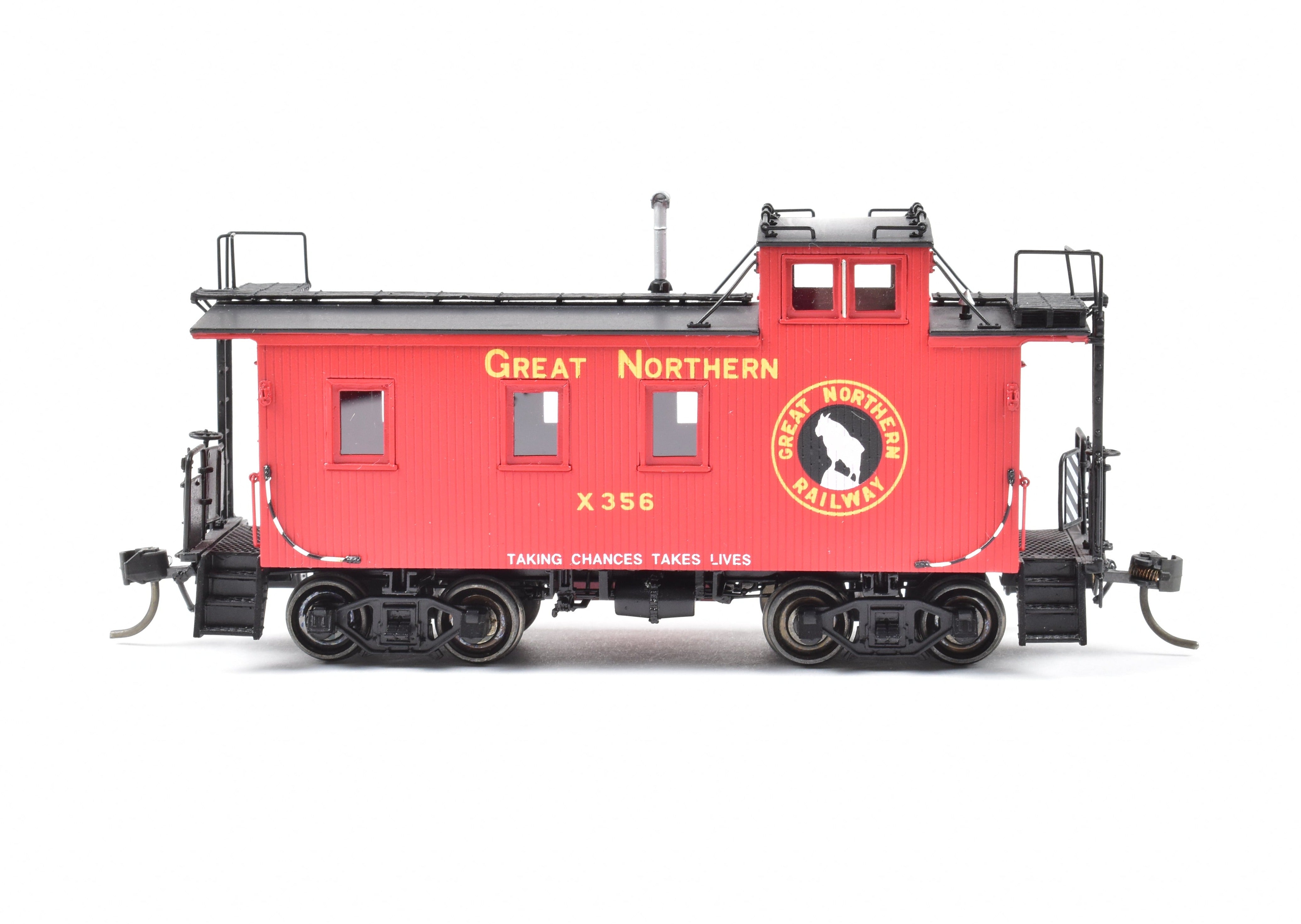 HO Scale Brass Challenger Imports Great Northern 25' Wood Caboose, Later Version X356