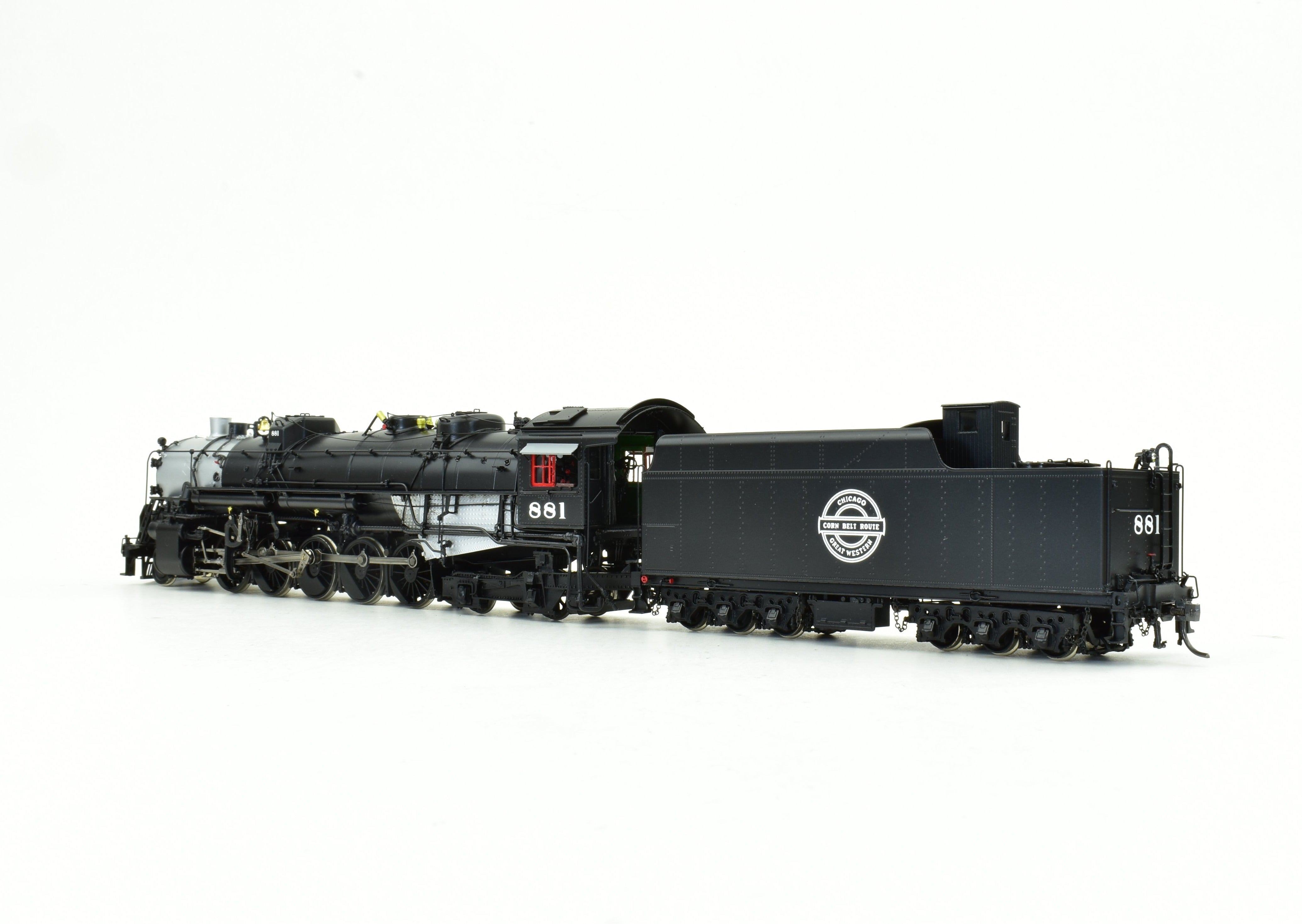 HO Brass GPM - Glacier Park Chicago Great Western 800 Class 2-10-4 FP #881