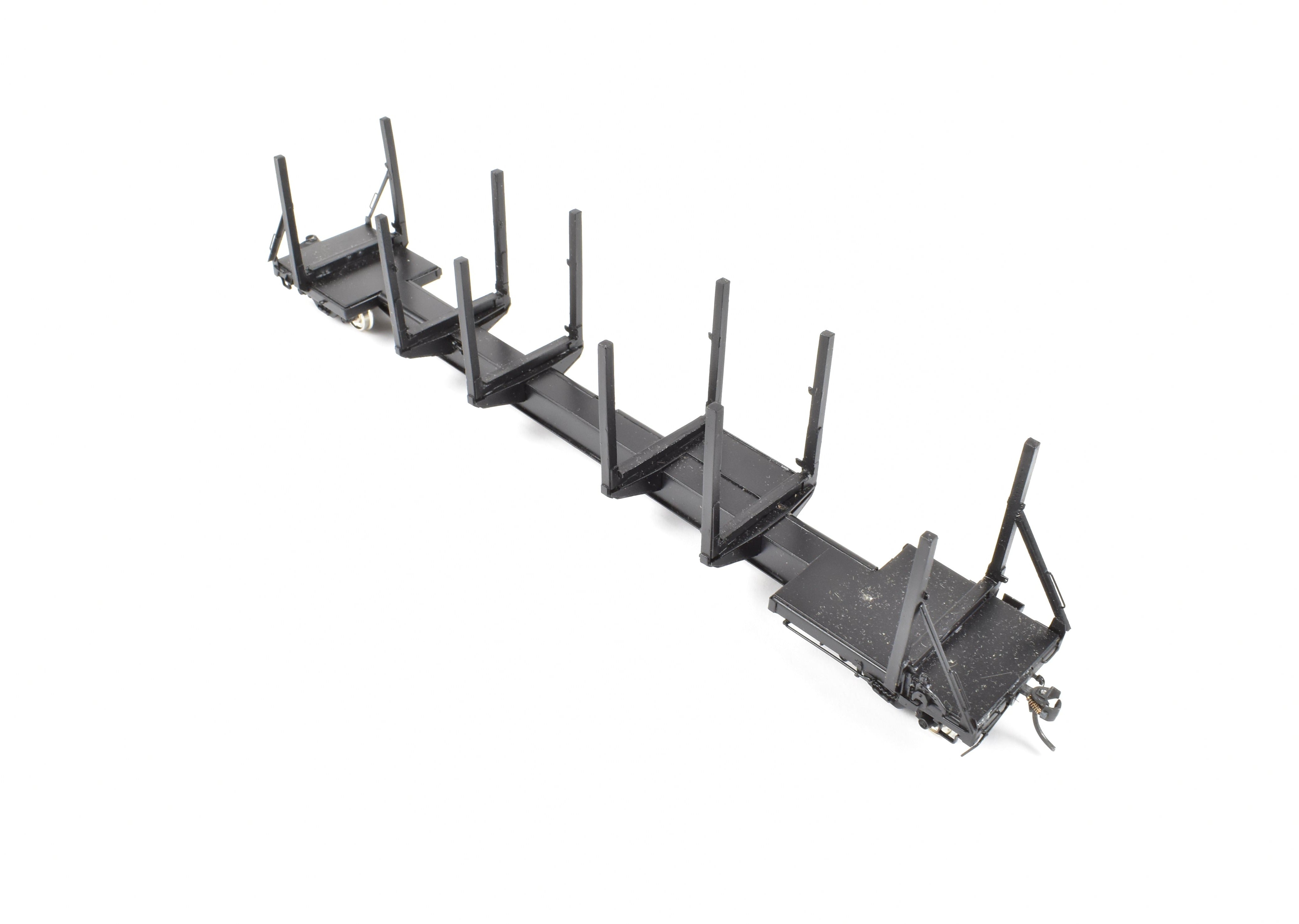 HO Brass Precision Scale Co. 100-Ton Black Log Car FP - Various Roads
