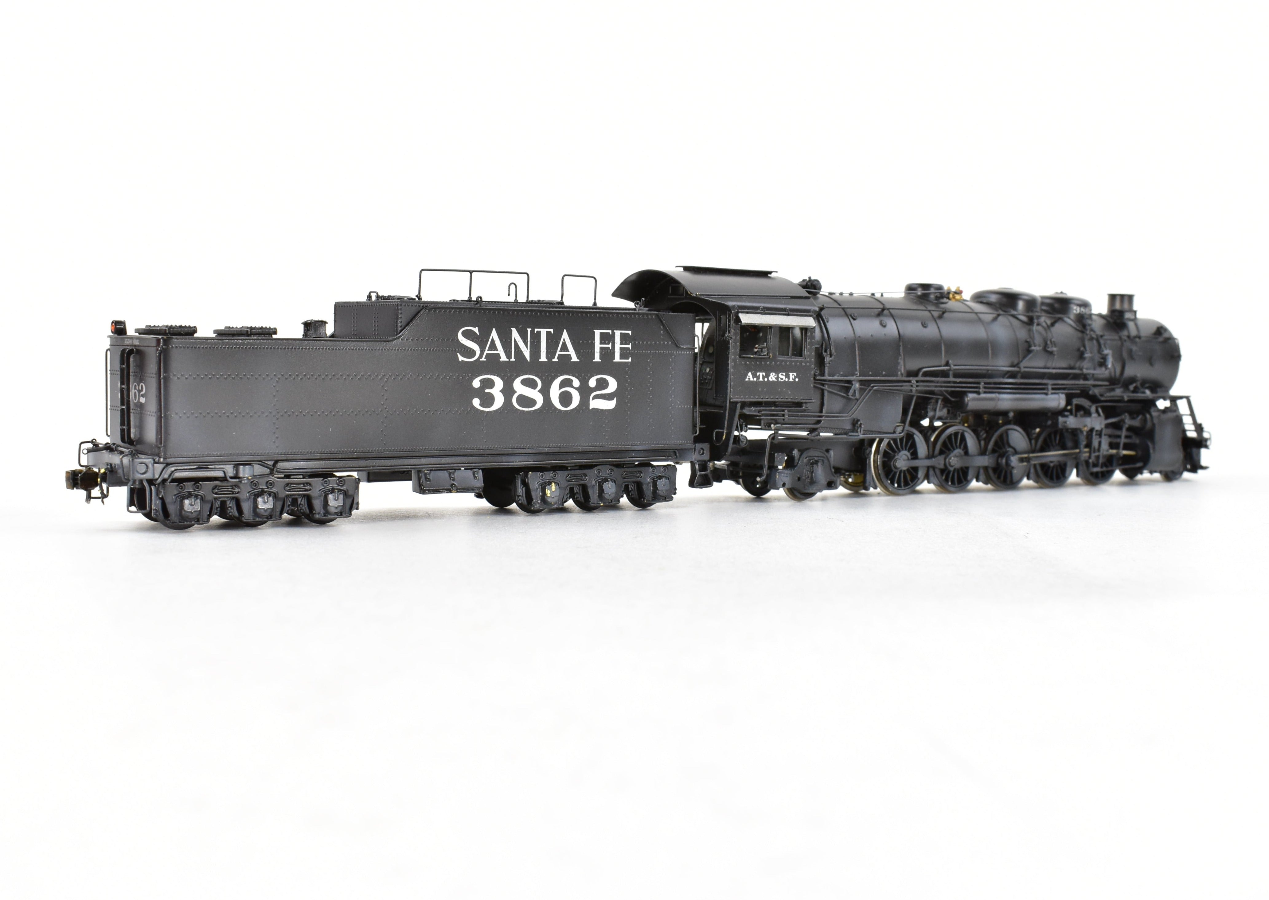 HO Brass Key Imports ATSF Santa Fe 3800 Class 2-10-2 Custom Painted Locomotive No. 3862