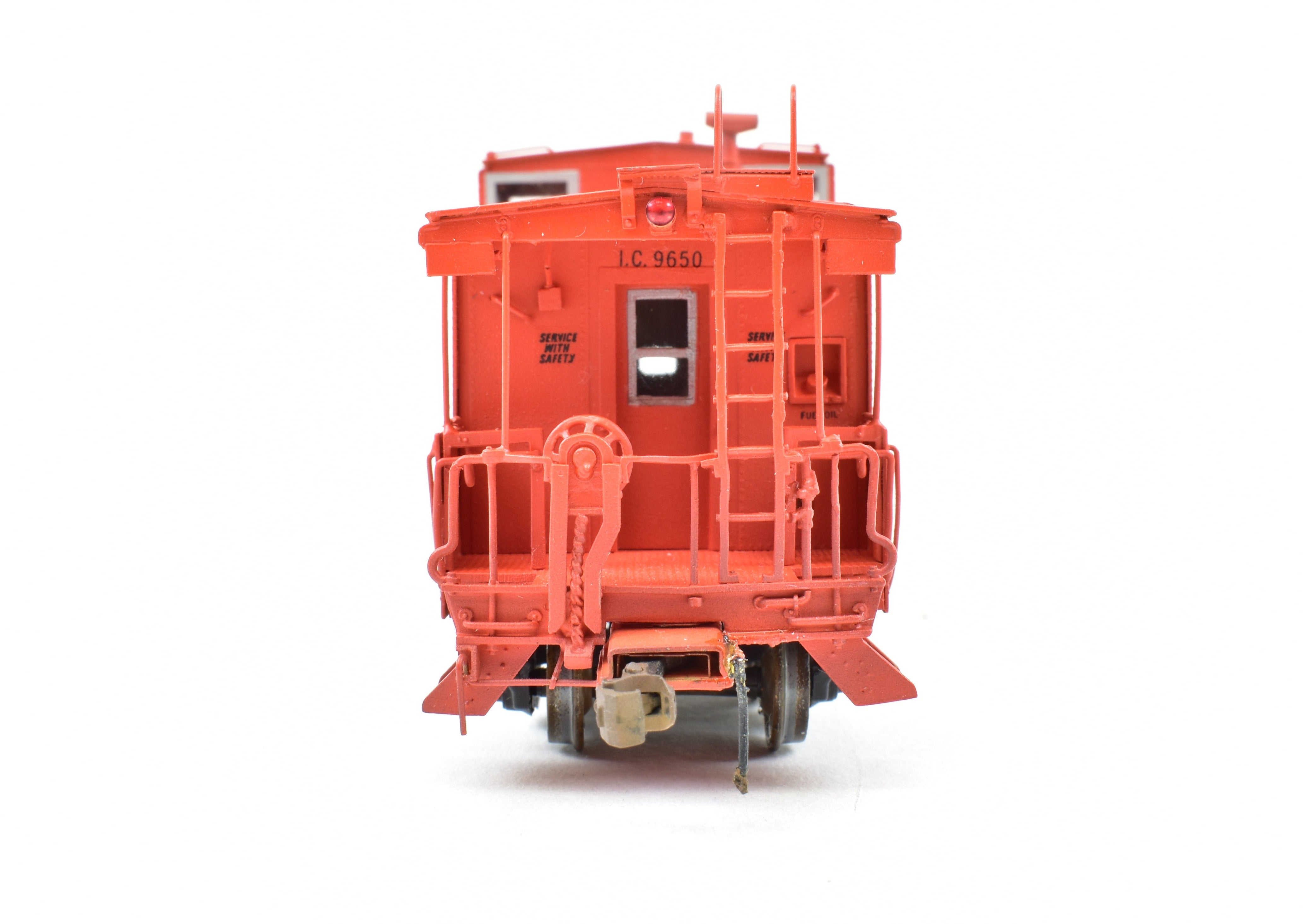 HO Scale Brass Model - Overland Models, Inc. Illinois Central Extended Vision Centrallia Shops Caboose Professionally Painted by OMI