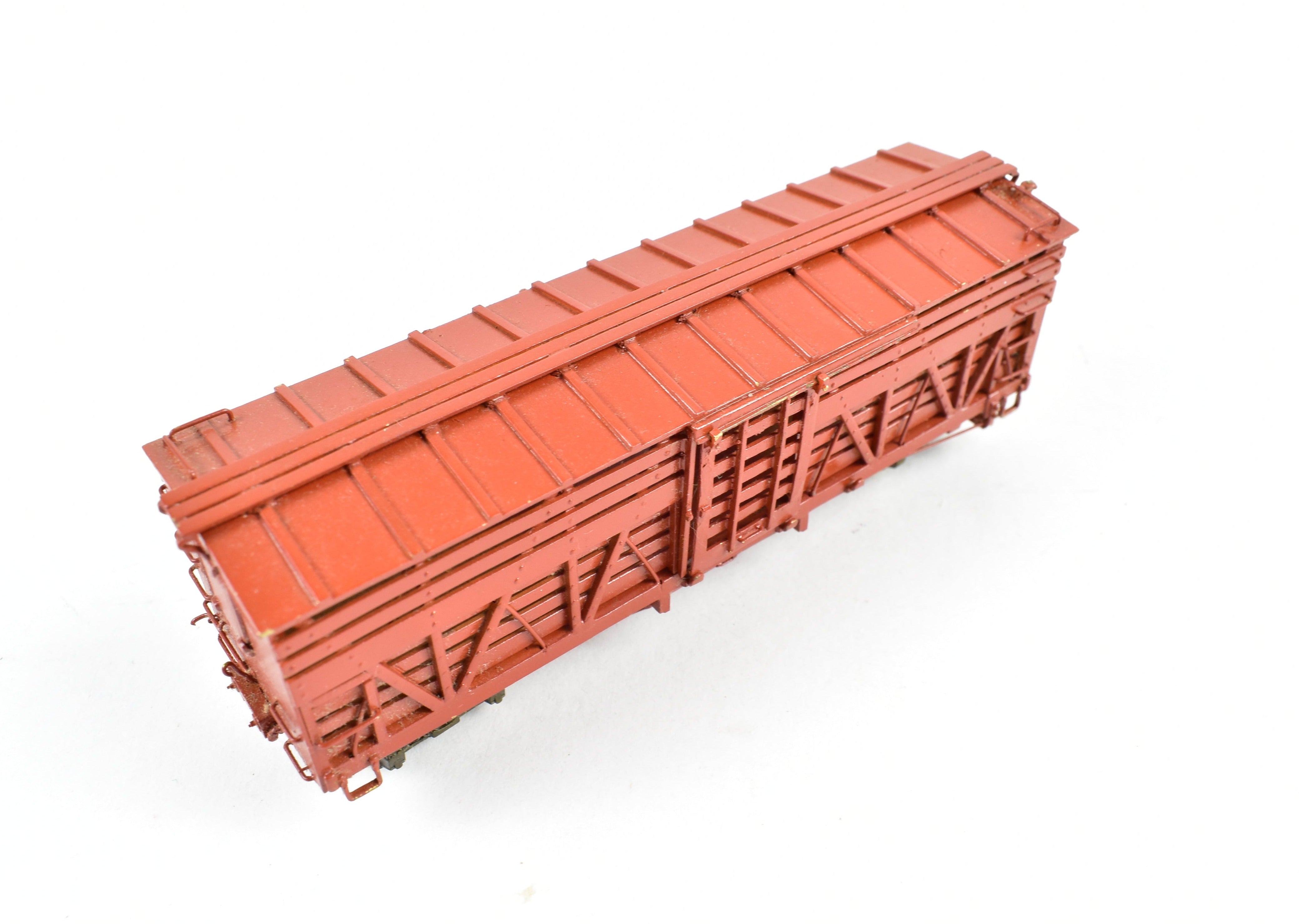 HOn3 Scale Brass Precision Model 30' Stock Car by Precision Scale Co. for Colorado and Southern (C&S) or Rio Grande Southern (RGS) Railroads, Sold As-Is