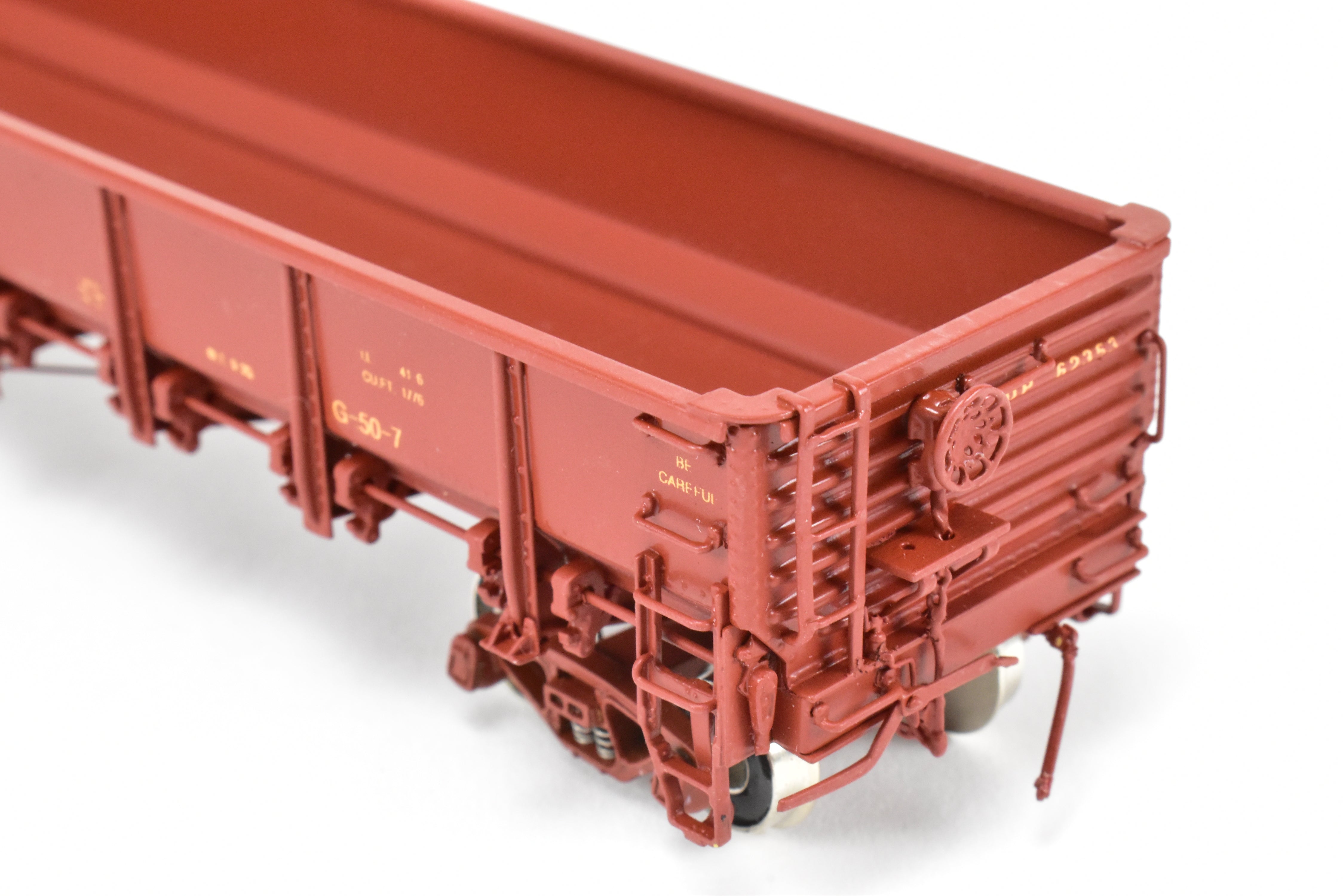 HO Scale Brass CIL - Challenger Imports Union Pacific Class G50 - 7 Drop Bottom Gondola Model, Version 2 with Riveted Side Sheets, Factory - Painted and Numbered FP #62353