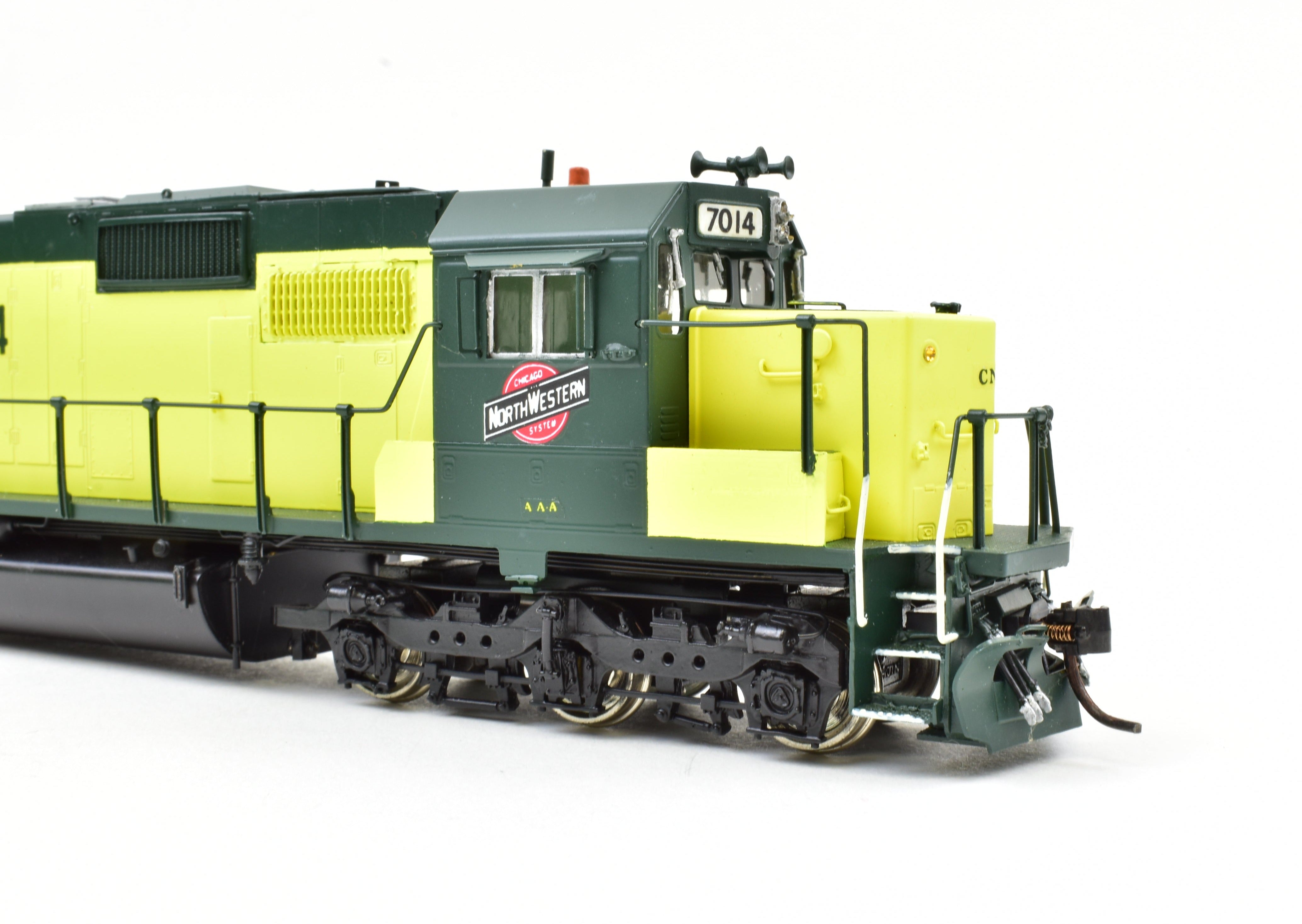 HO Scale Brass Locomotive Model by OMI - Overland Models, Inc., Missouri Pacific EMD SD50 Pro - Painted in Chicago & North Western Livery, Road Number 7014