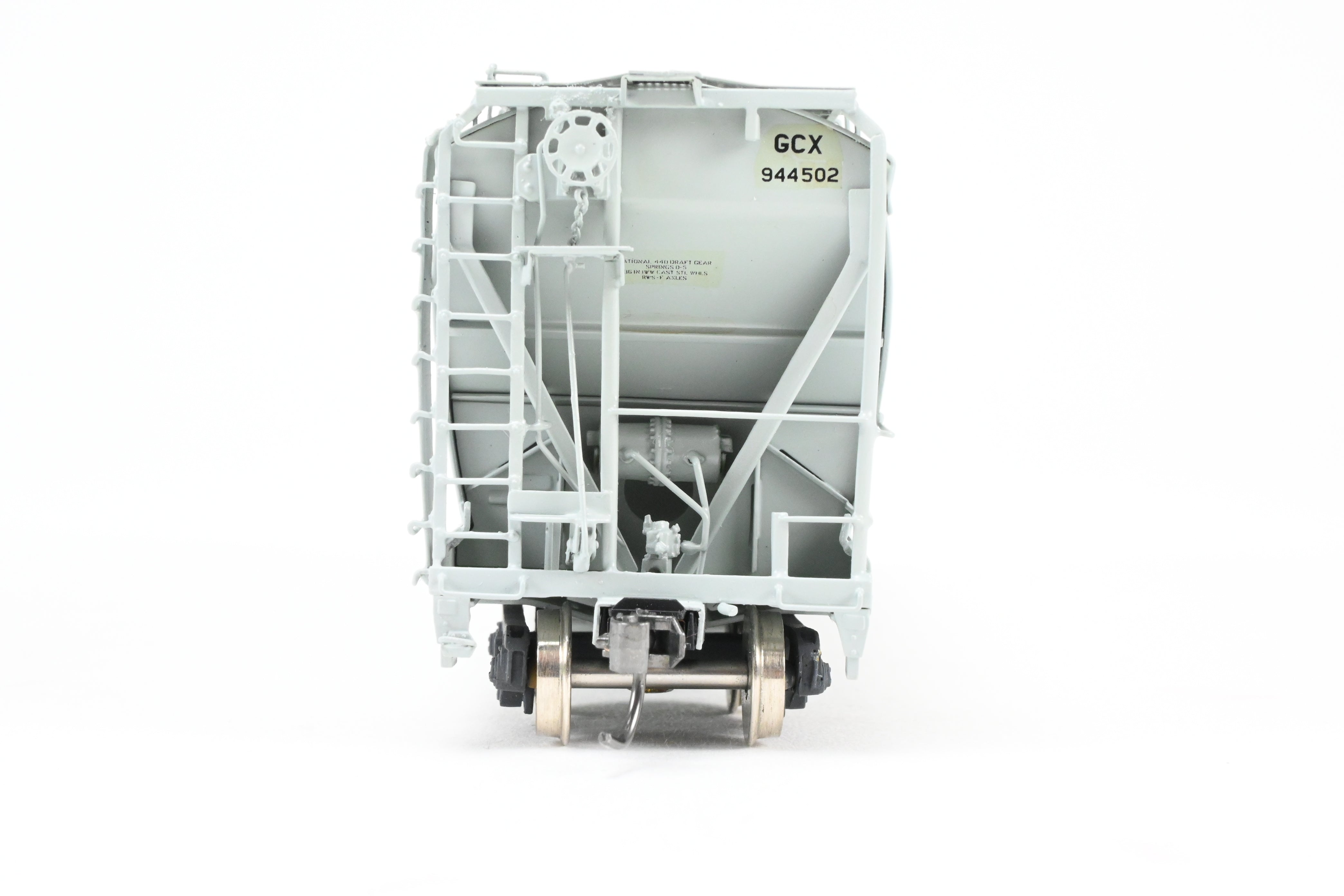 HO Scale Brass Model - Overland Models, Inc. Various Roads ACF 3 - Bay Counterflow 4650 Cubic Feet Covered Hopper Railway Model with 6 Round Hatches for CP Allied Chemical #944502