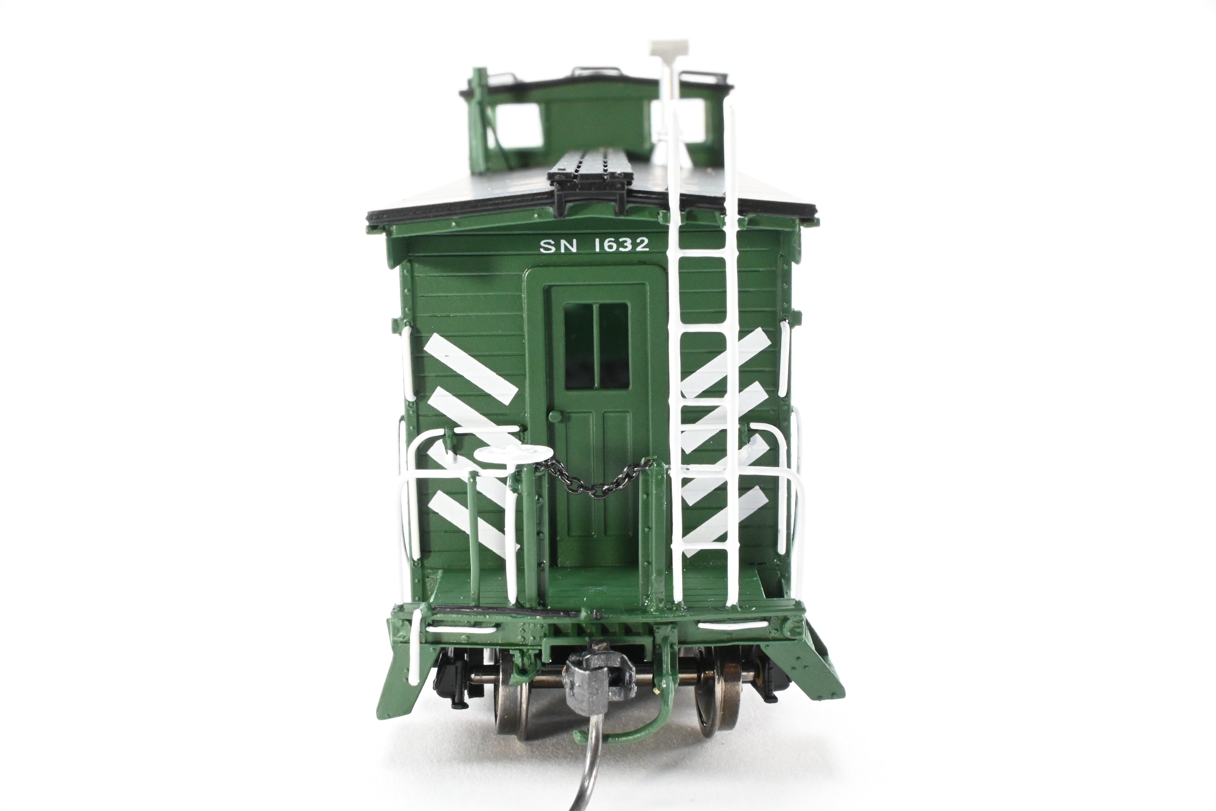 New HO Scale Brass Sacramento Northern Caboose #1632, Square End, FP Green