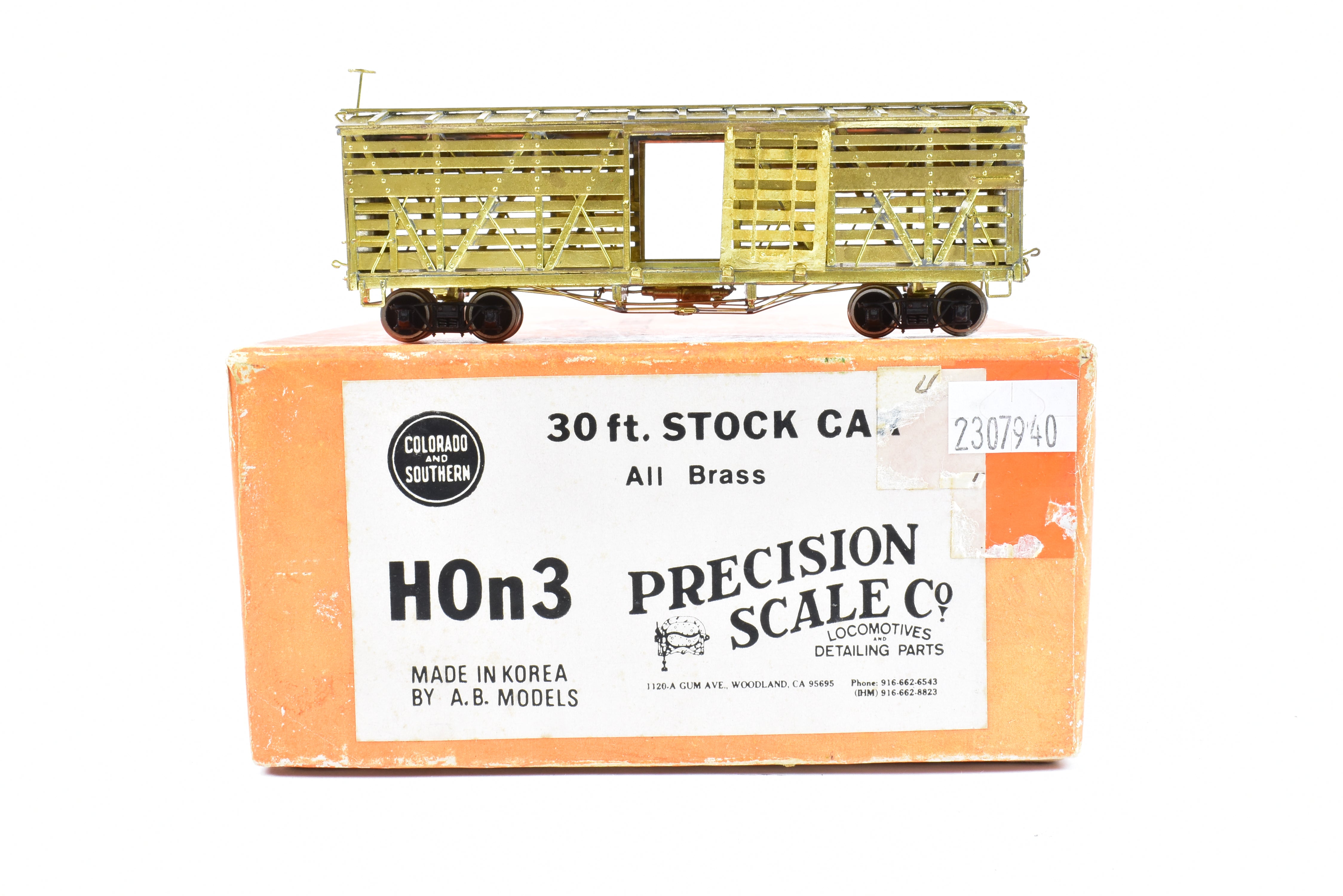 HOn3 Brass Precision C&S or RGS 30' Stock Car by PSC
