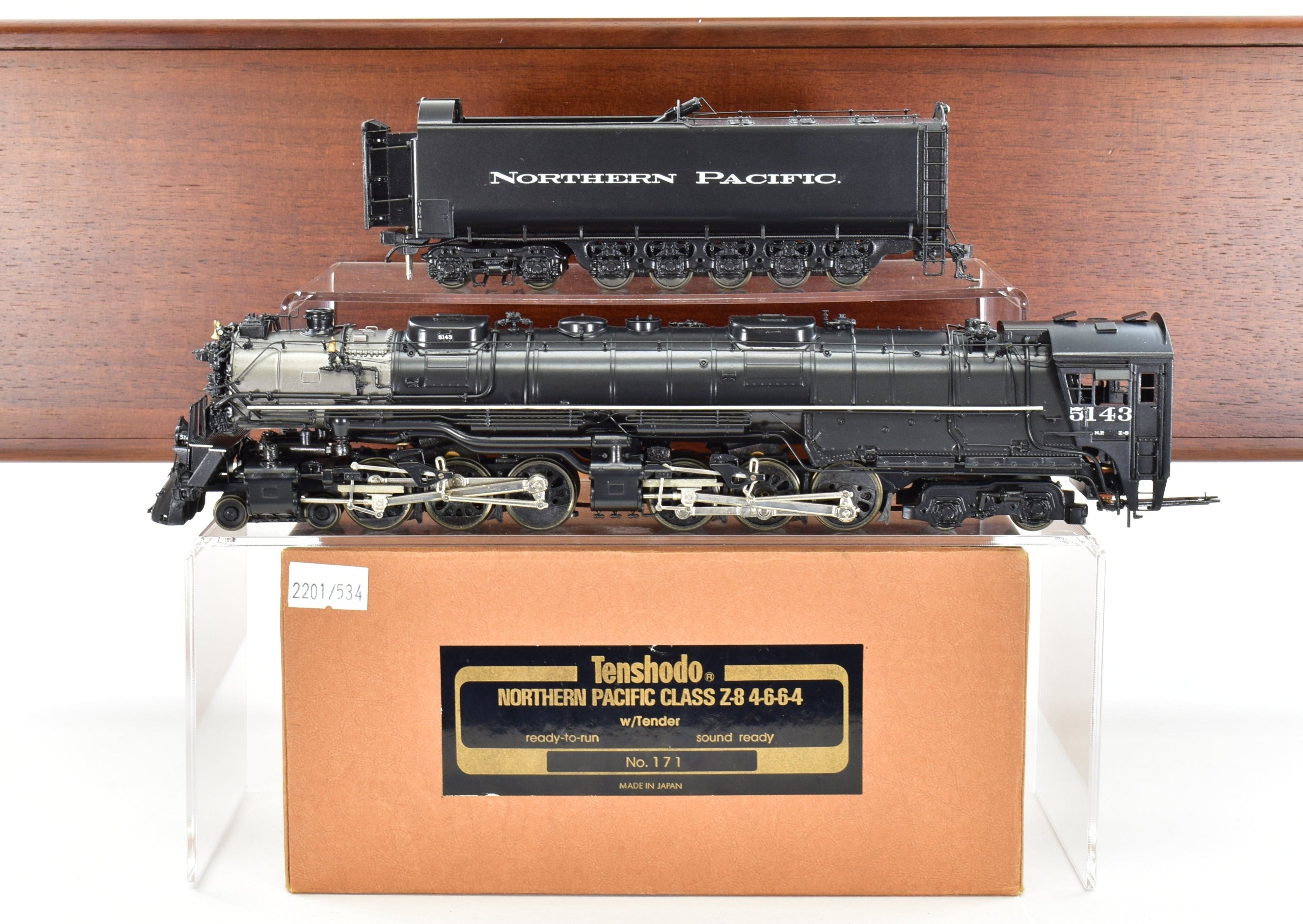 HO Scale Brass Model Train - PFM Northern Pacific Class Z - 8 4 - 6 - 6 - 4 FP from Tenshodo, 1995 Production Run