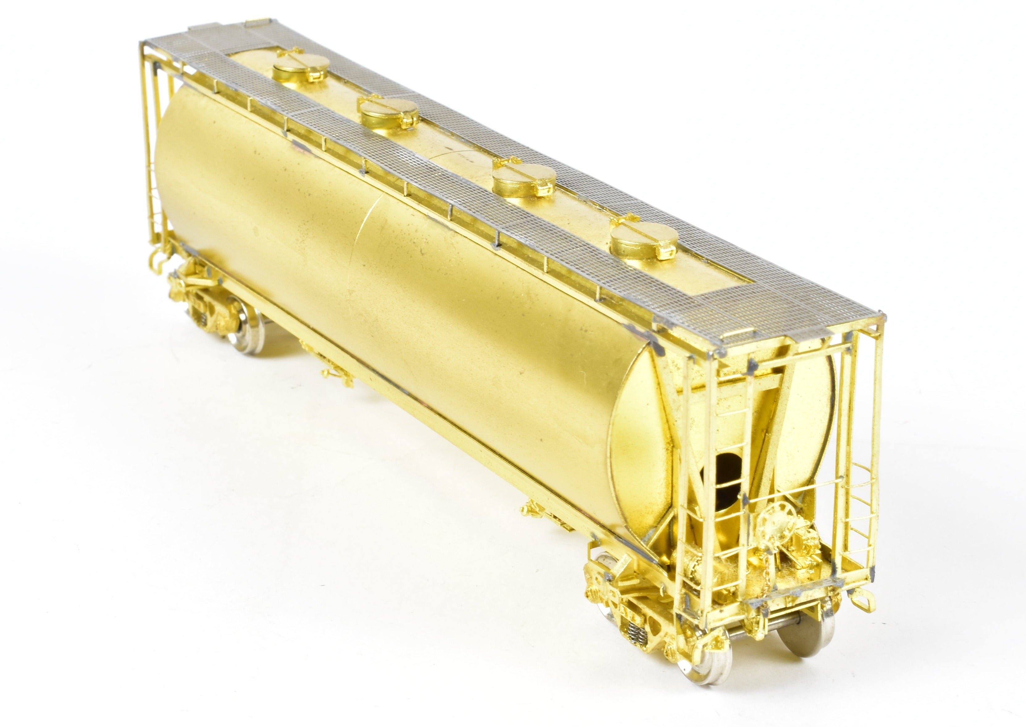 HO Scale Brass 2-Bay ACF Cylindrical Hopper Model by Overland Models, Inc. (OMI) for Central Railroad of New Jersey (CNJ) or Conrail (CR)