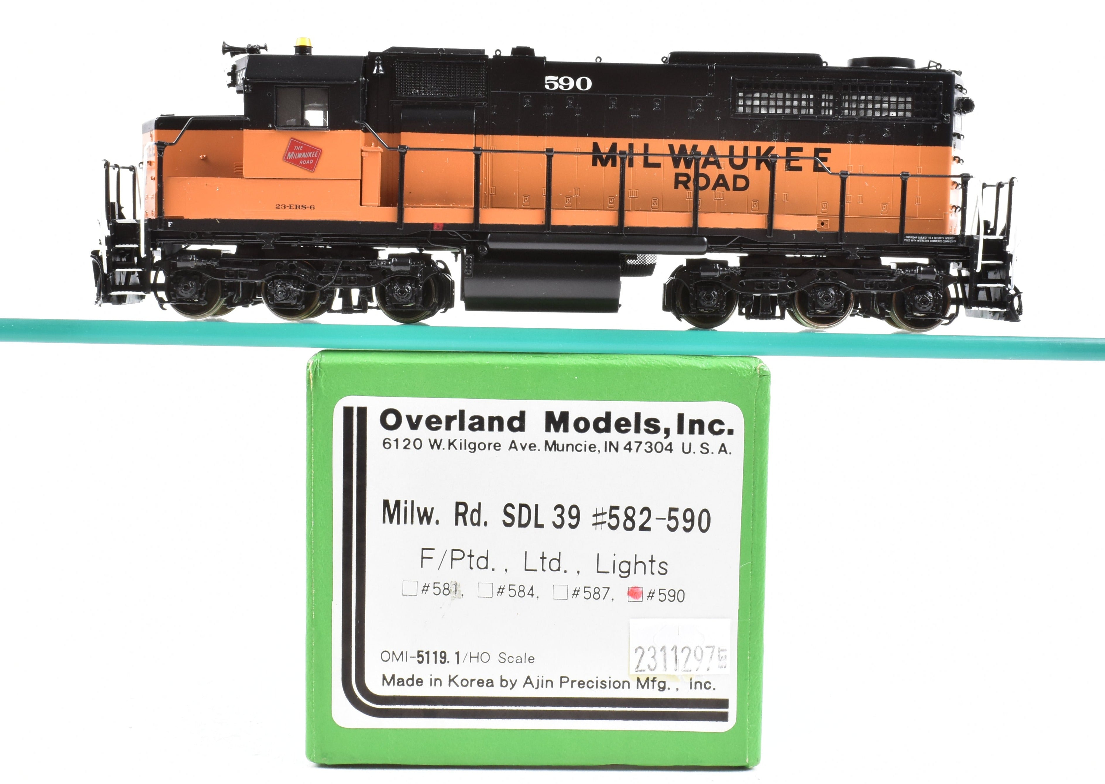 HO Scale Brass Locomotive - Overland Models, Inc. MILW - Milwaukee Road EMD SDL39 Factory Painted and Numbered 590
