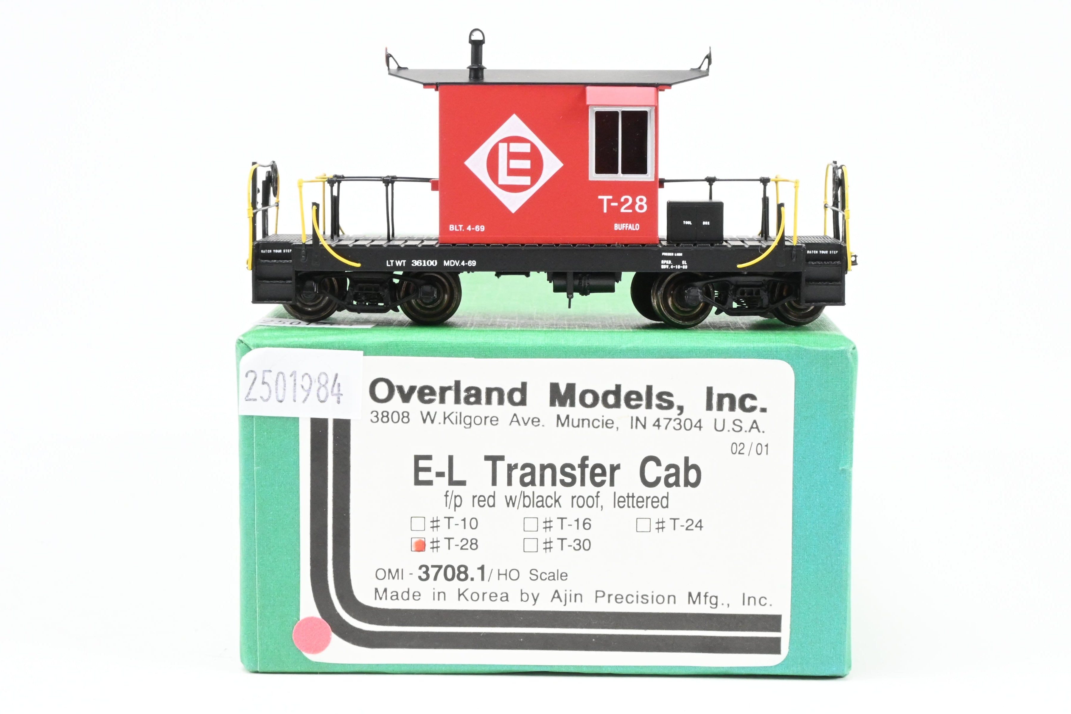 HO Scale Brass OMI - Overland Models, Inc. EL - Erie Lackawanna Transfer Caboose Factory - Painted and Numbered T - 28 for Model Trains